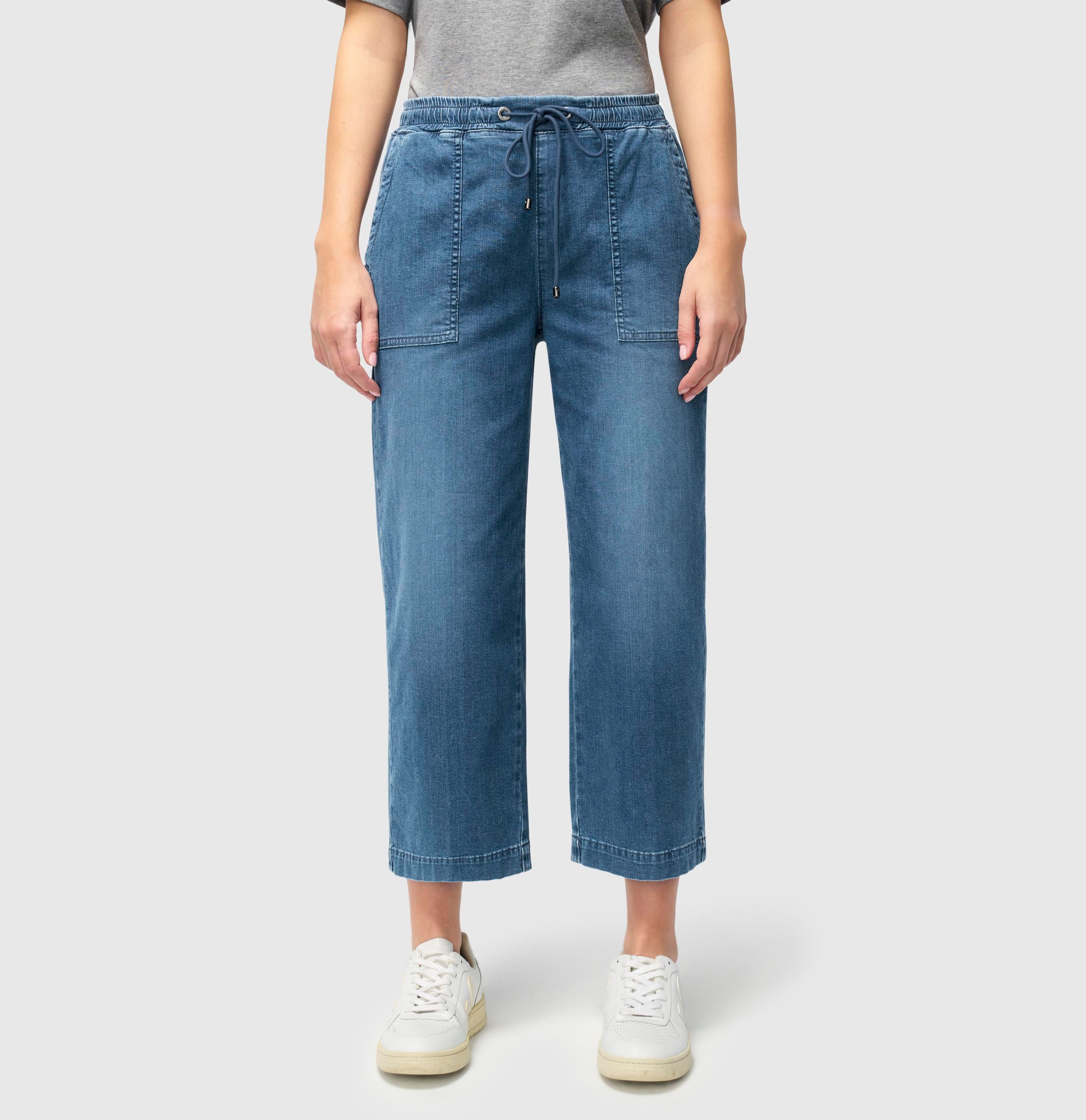 MAC Bequeme Jeans MAC Culotte Casual Denim in Blue Basic Authentic (1-tlg) günstig online kaufen