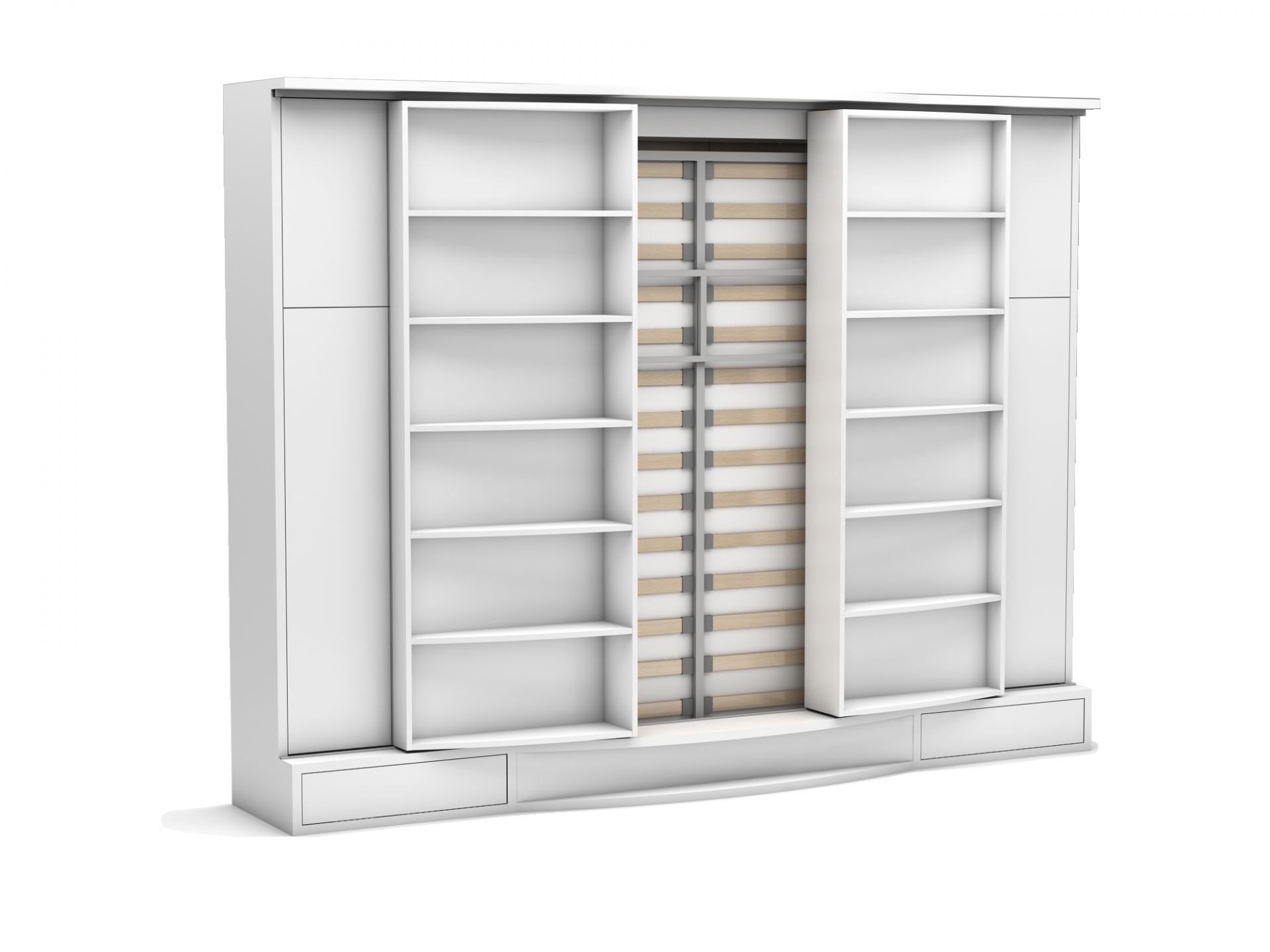 Multimo Schrankbett Multimo Suit Wohnwand mit Schrankbett Klappbett Wandbett