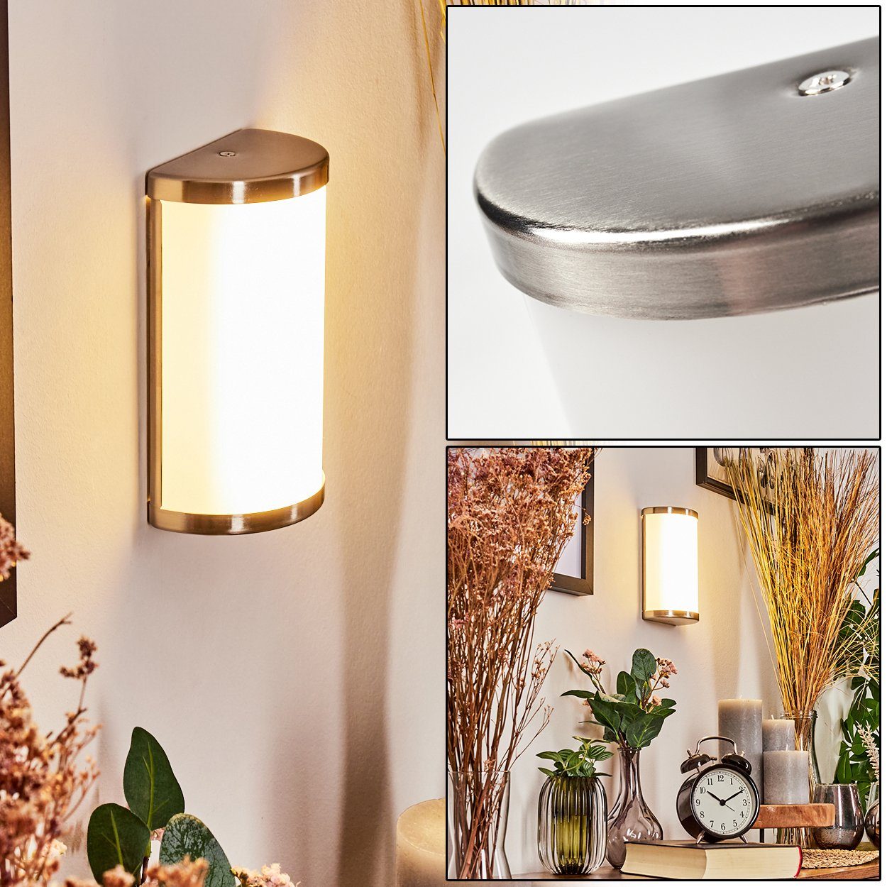 hofstein Wandleuchte moderne Wandlampe aus Metall/Kunststofff günstig online kaufen