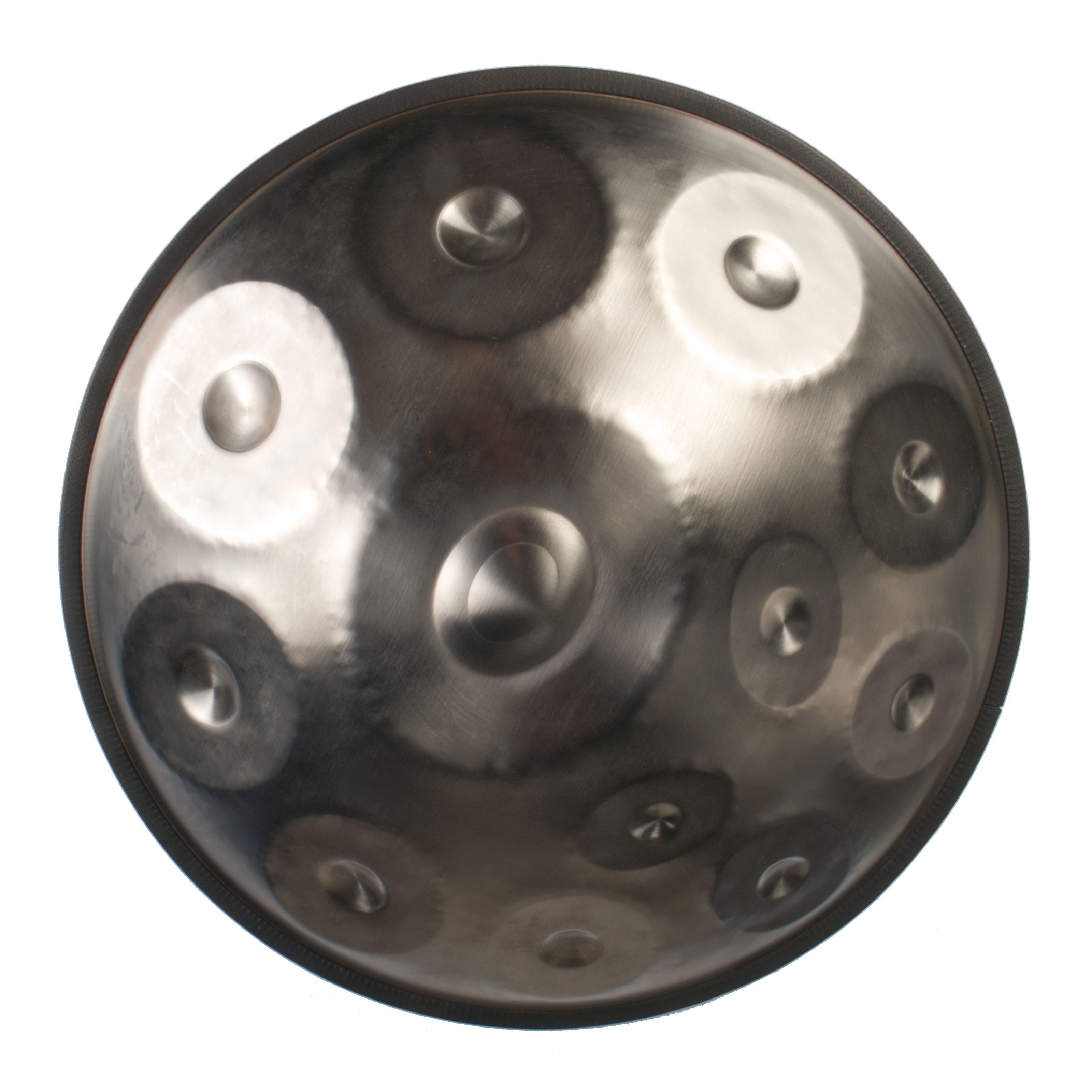 FAME Handpan,Custom Handpan, 12 Töne, 440 Hz, 22" Durchmesser, Chinese Silver D-Kurd, inklusive Tasche, Meditativer kraftvoller Klang, Handpans und Steel Tongue Drums, Handpans, Custom Handpan, 12 Töne, 440 Hz, Meditativer Klang