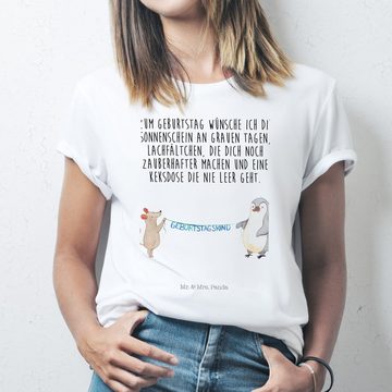 Mr. & Mrs. Panda T-Shirt Maus Pinguin Geburtstag - Weiß - Geschenk, Nachthemd, Feier, Geburtst (1-tlg)