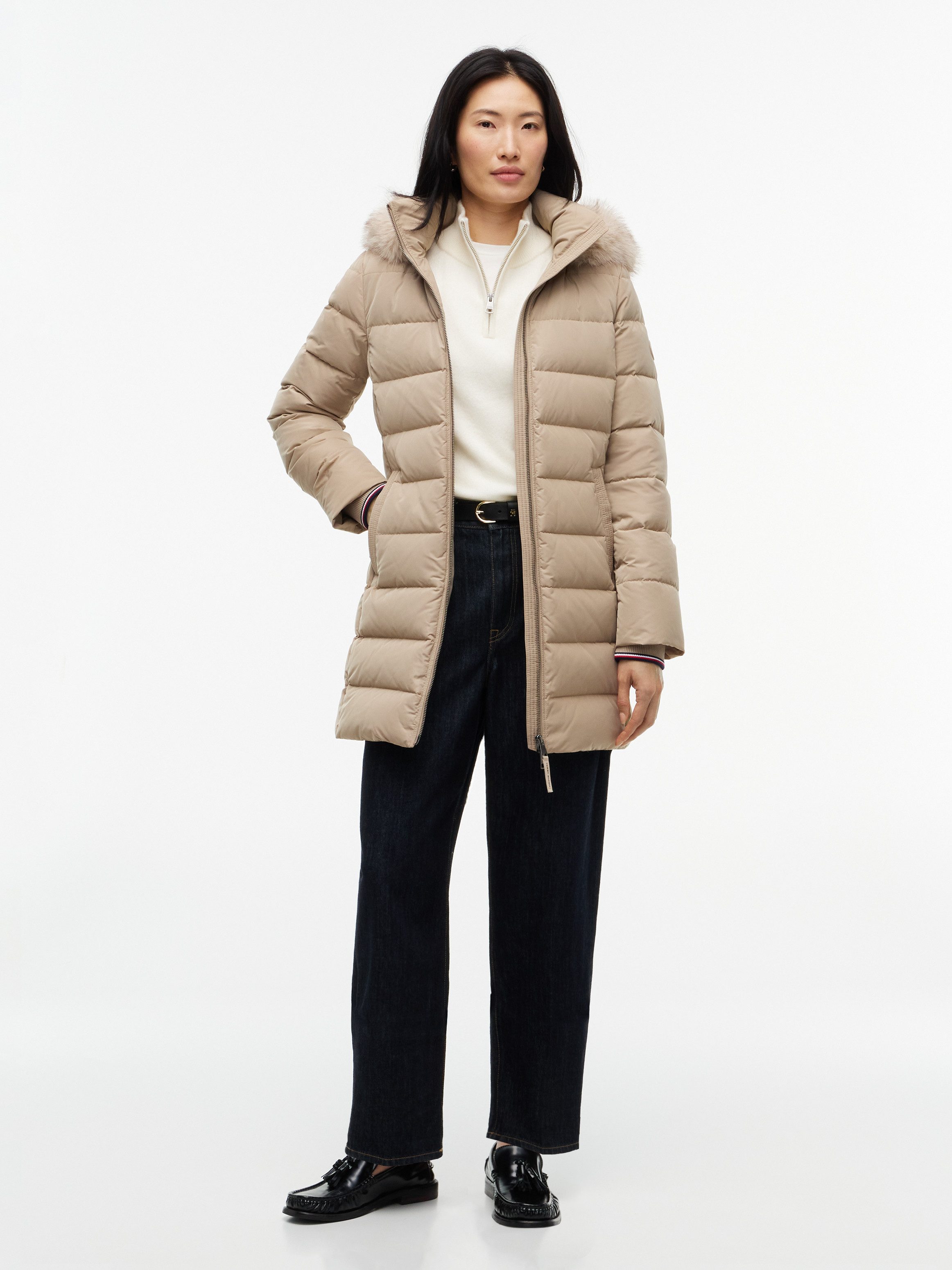 Tommy Hilfiger Steppmantel DOWN HERITAGE TYRA COAT Kunstfaser