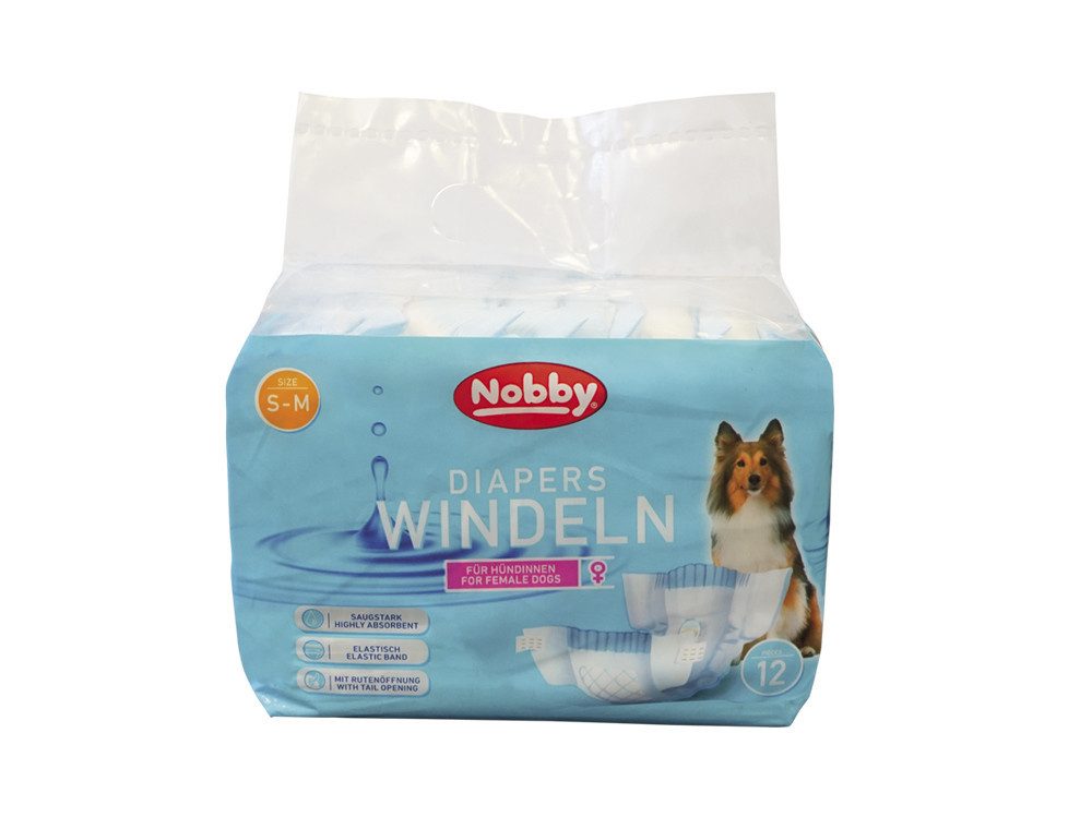 Nobby Hundehandtuch Nobby Windeln für Hündinnen 28 - 40 cm, 12 Stück