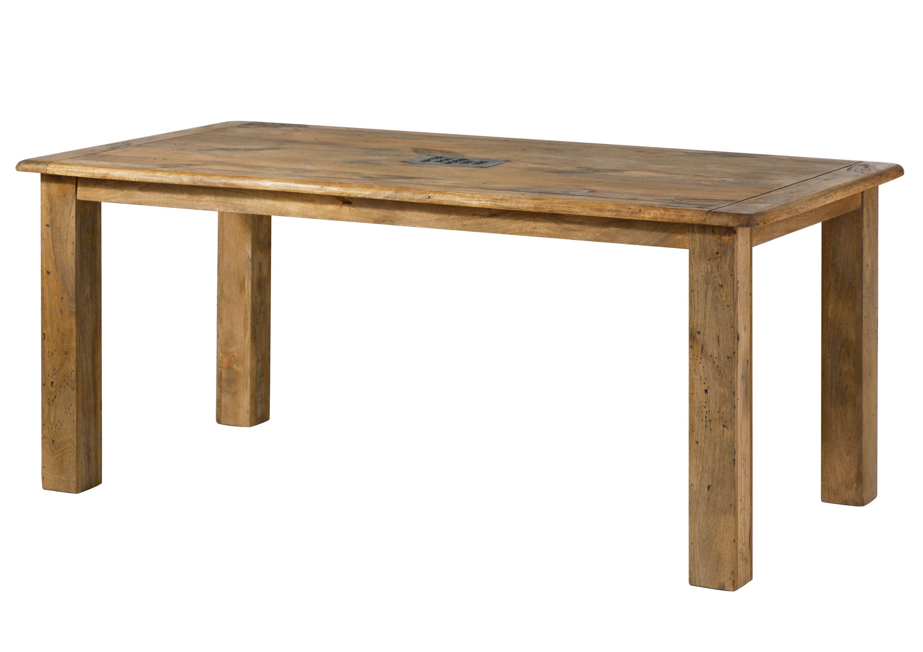 Massivmoebel24 Esstisch RAILWAYMangoMassivholznatur (Massivholz zerlegt 35 kg RAILWAY #1000), Mango 160x90x76 cm (BxTxH) natur lackiert