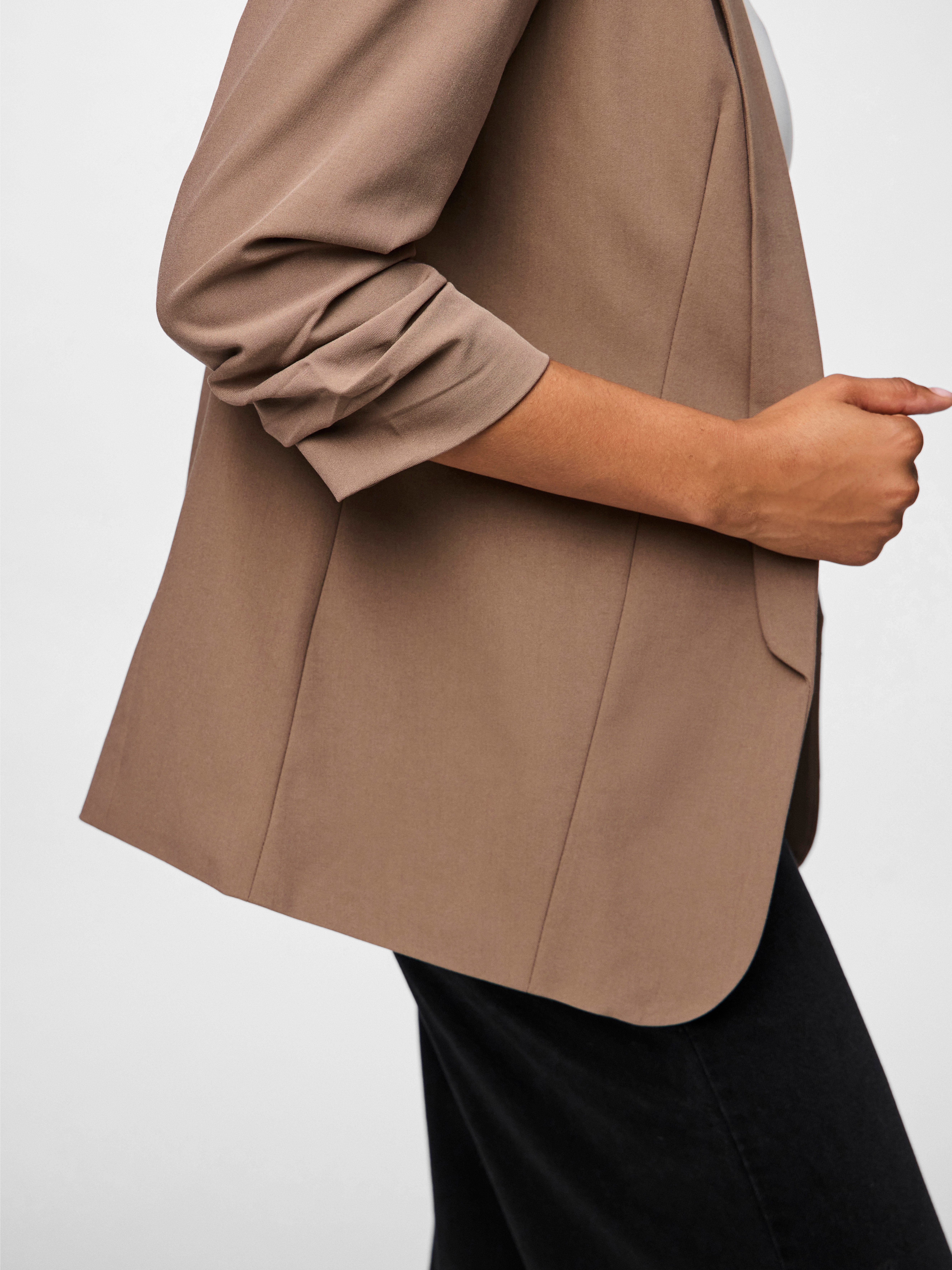 pieces Blusenblazer PCBOSELLA 3/4 BLAZER NOOS Materialmix, regular fit