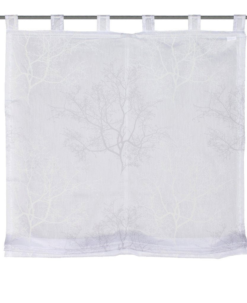 HOME WOHNIDEEN Raffrollo Raffrollo mit Schlaufen, Baum grau, BxH 80/100/120/140x140cm, Schlaufen, bedruckt