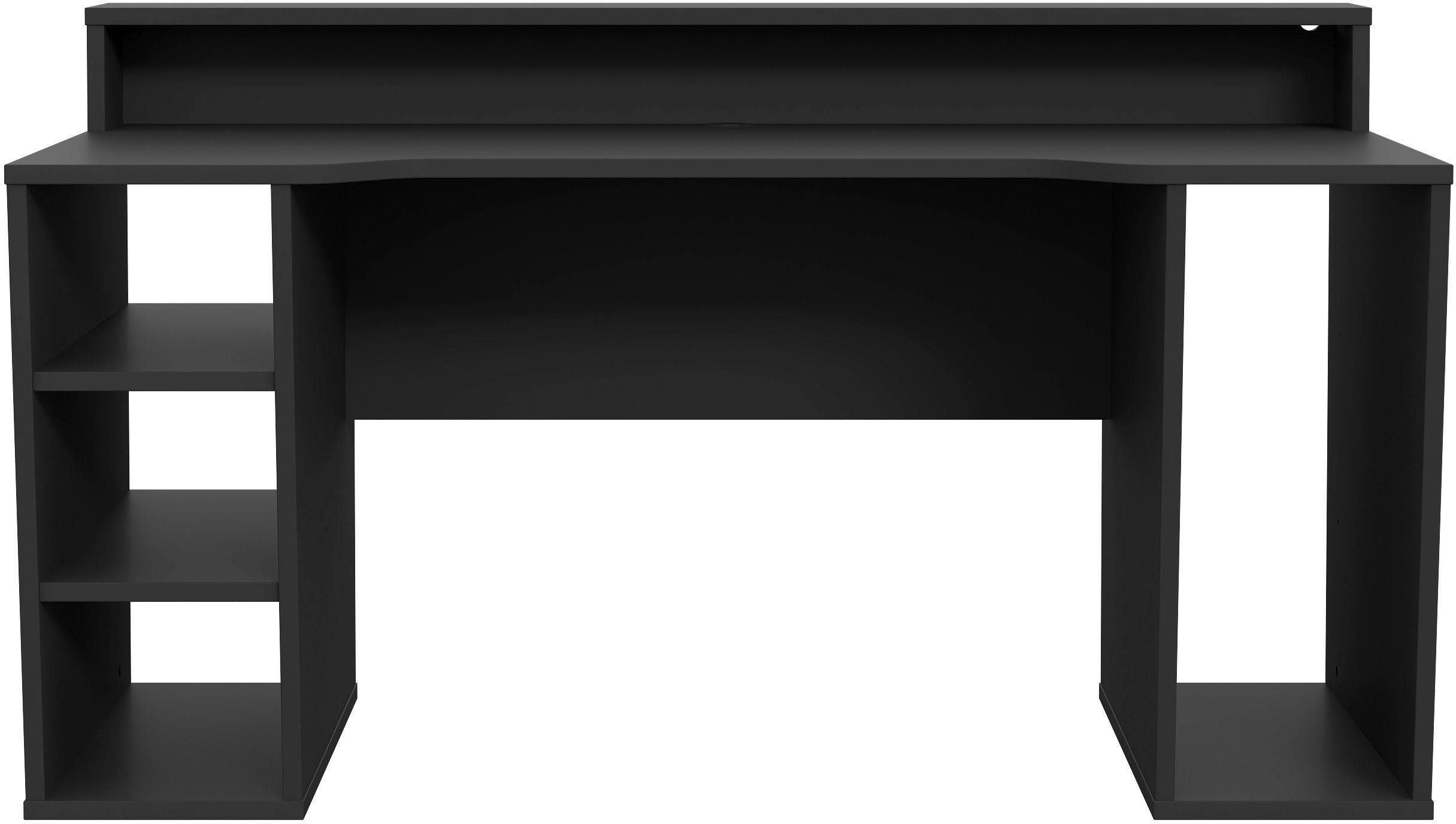 möbel-direkt.de Gamingtisch Tezaur in Schwarz (Komplett Set, 1 Gamingtisch), RGB Beleuchtung, ABS- Kanten