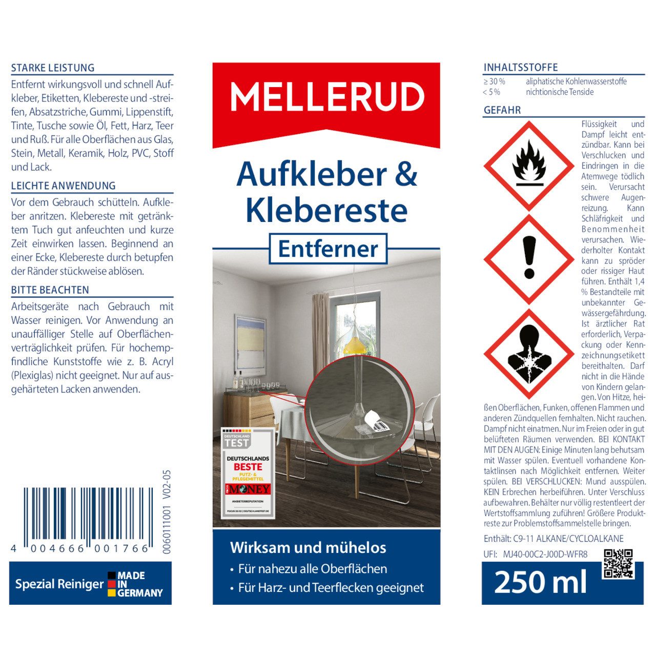 Mellerud Aufkleber & Klebereste Entferner 0,25 l Allzweckreiniger