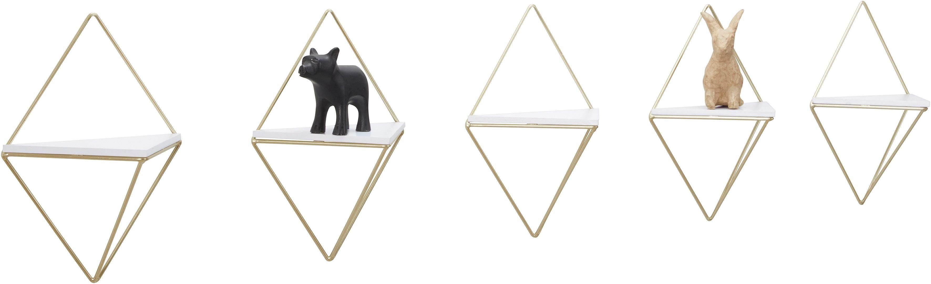 andas Deko-Wandregal Rauten Rudel, Set 5-tlg., Dekoregal, Wanddeko, aus Met günstig online kaufen