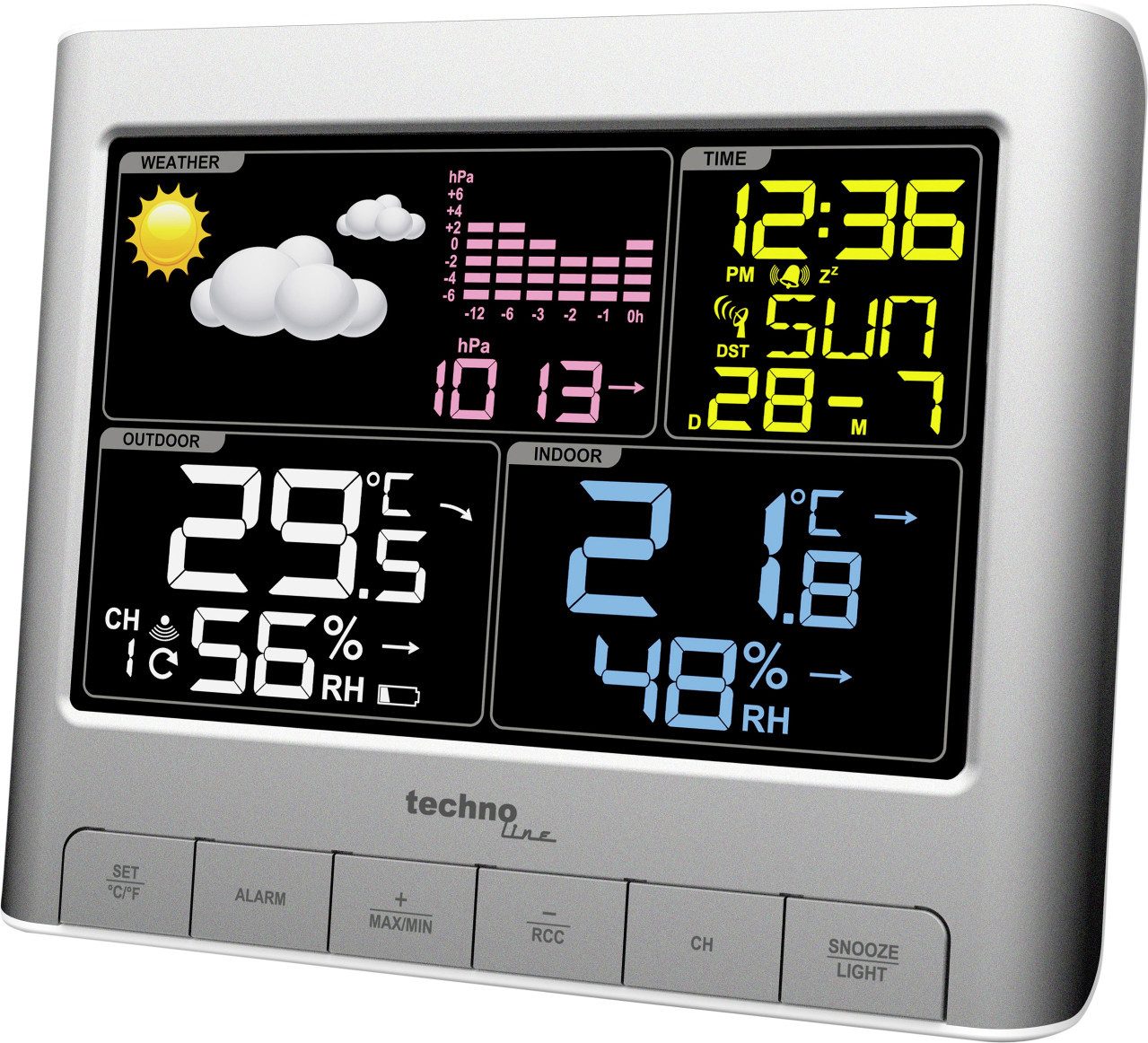 Wetterstation Technoline Wetterstation WS 6449 silber