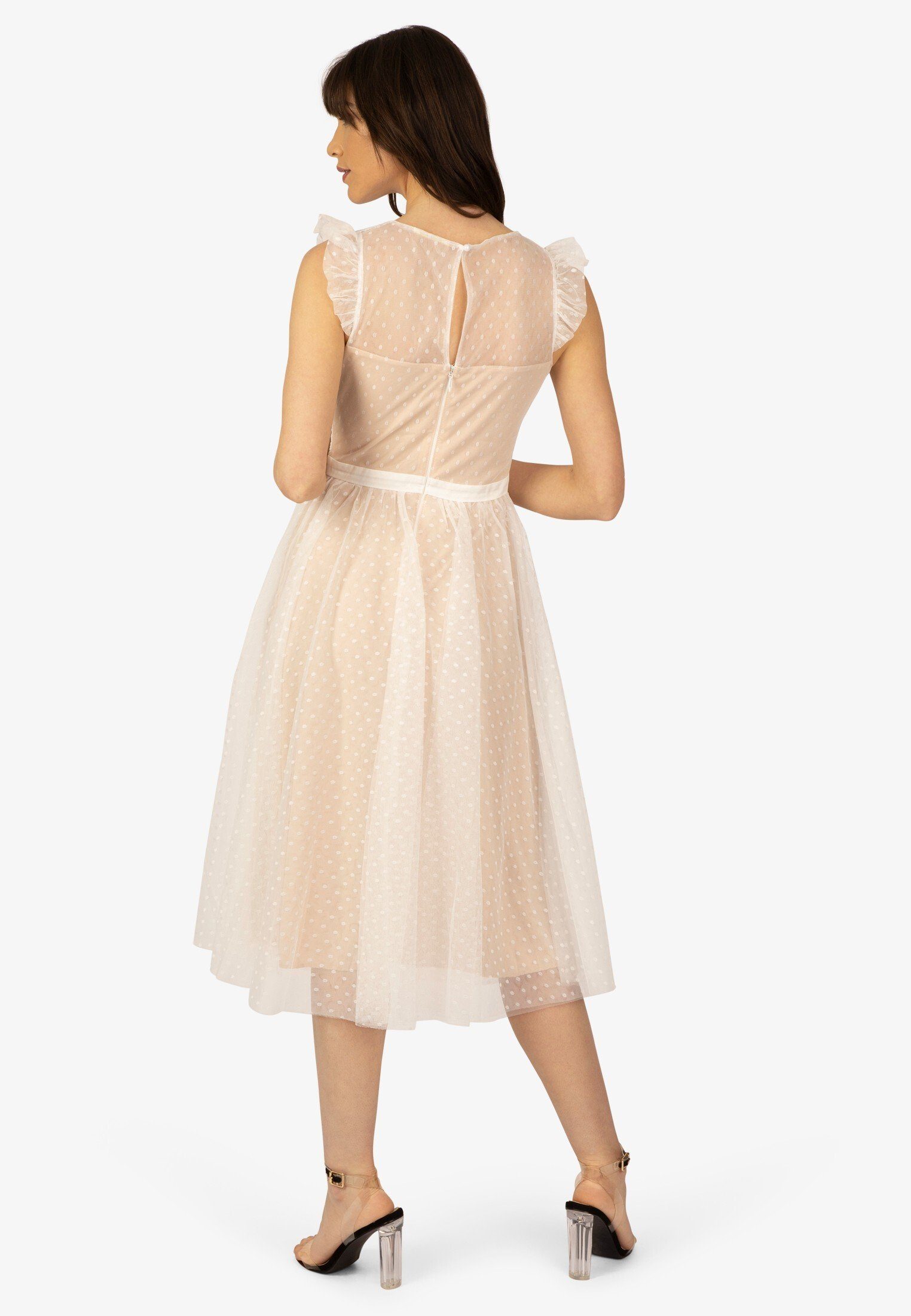 Look in romantischem weiss-nude Kraimod Sommerkleid