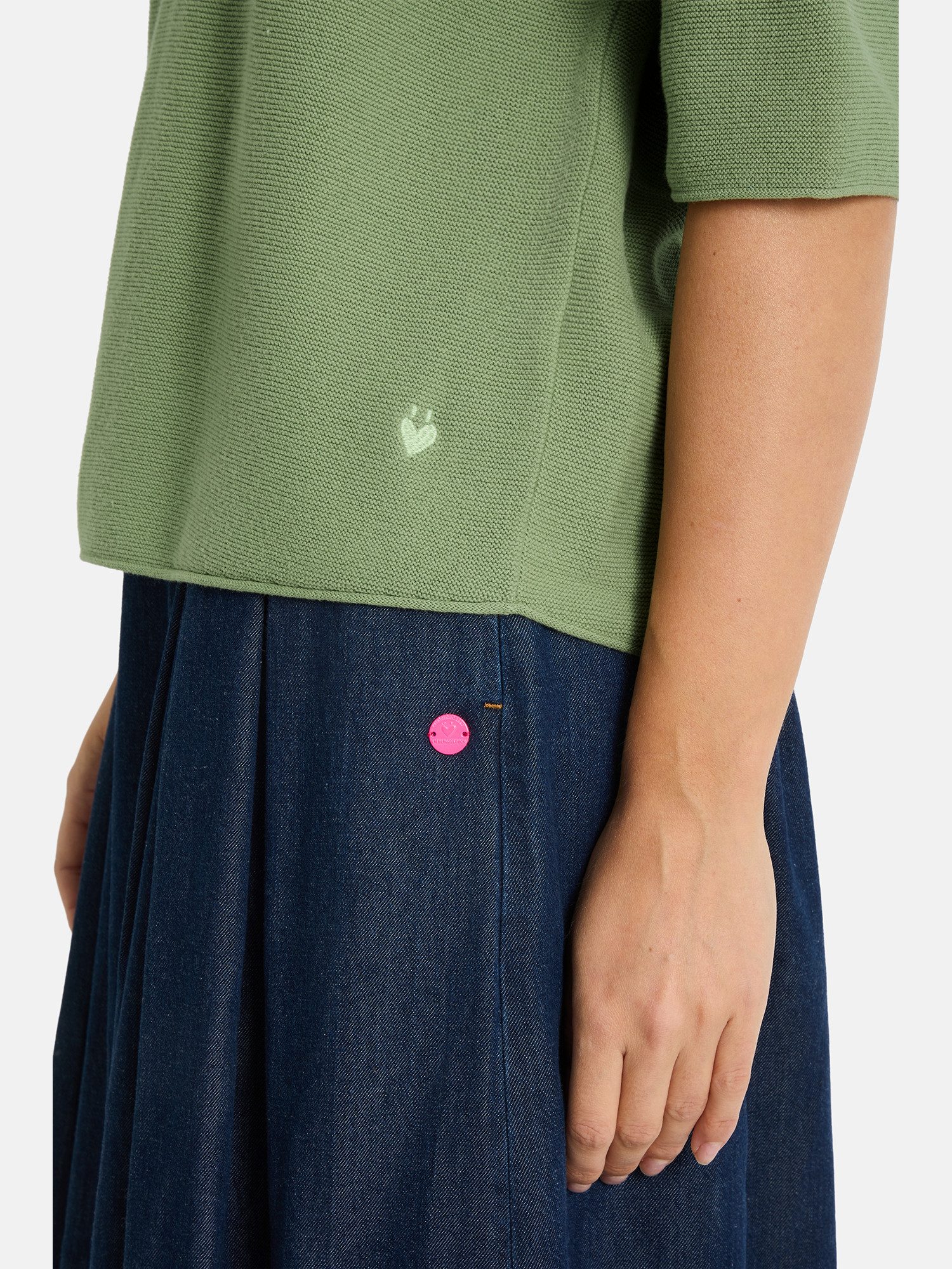 Lieblingsstück Kurzarmpullover KleraEP Halbarm mit Rundhals, unifarben