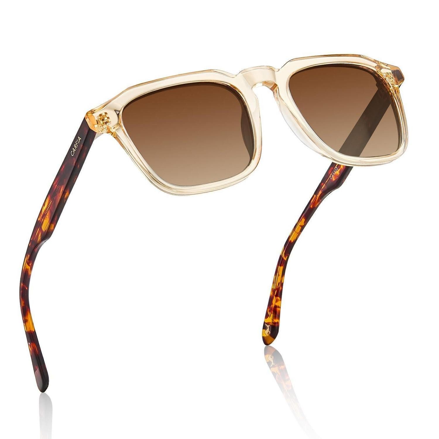 LuxusKollektion Sonnenbrille Sonnenbrille CA5352 Herren Transparent Braun Polarisierte UV400