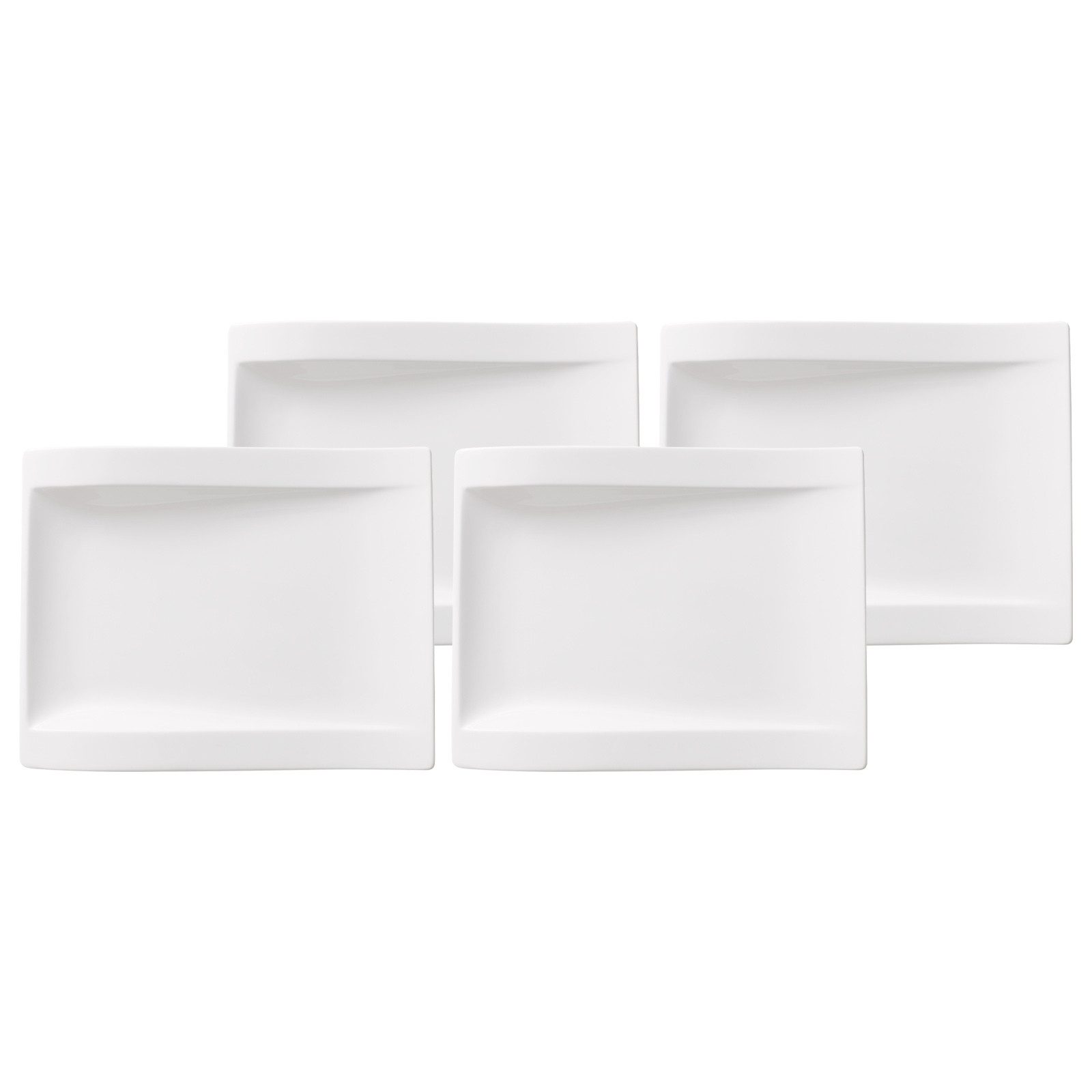 Villeroy & Boch Frühstücksteller NewWave Frühstücksteller 26 x 20 cm 4er Set, (4 St)