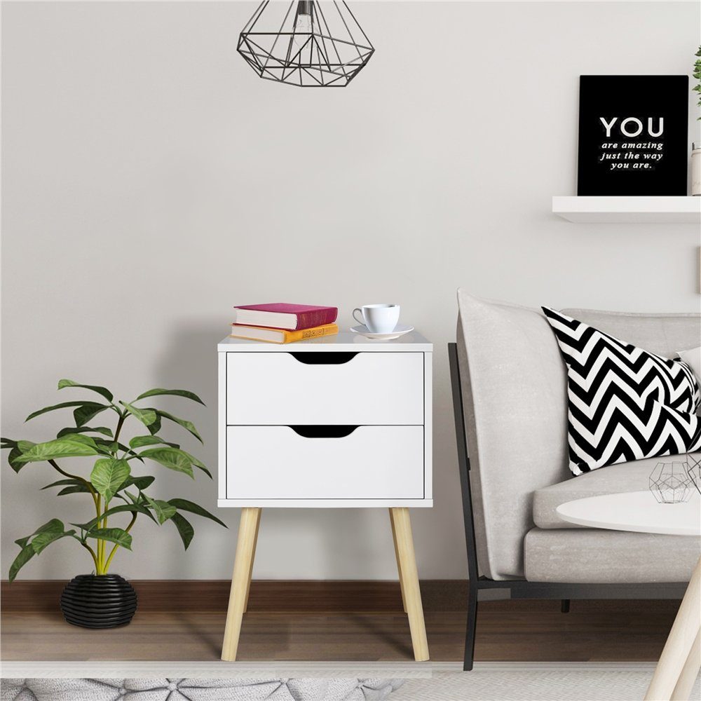 Yaheetech Beistelltisch, 2er Set Nachttisch Nachtschrank Nachtkommode mit 2 günstig online kaufen