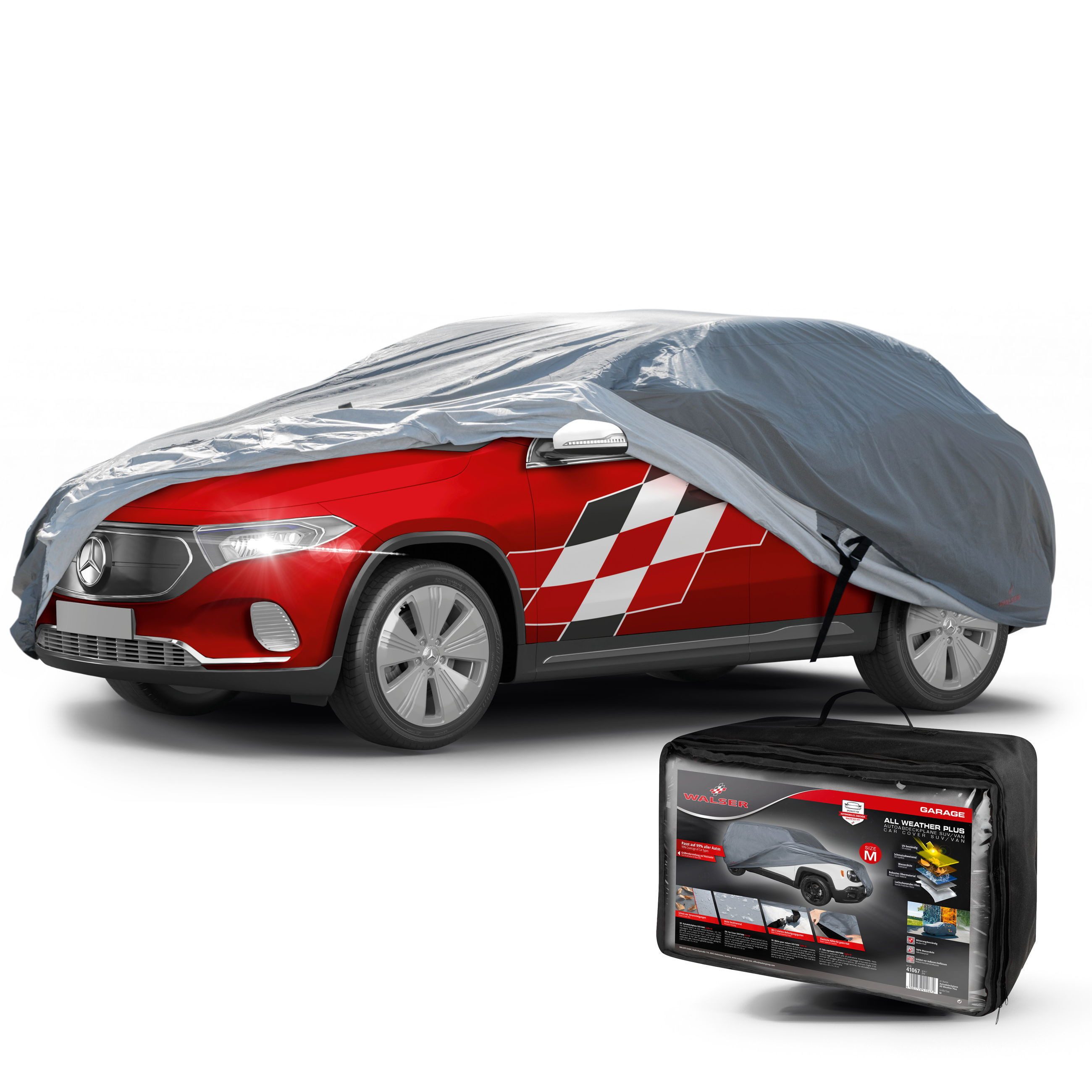 WALSER Autoplane All Weather Plus SUV Gr.M (1-St., 1 Abdeckplane, 3 Spanngurte)