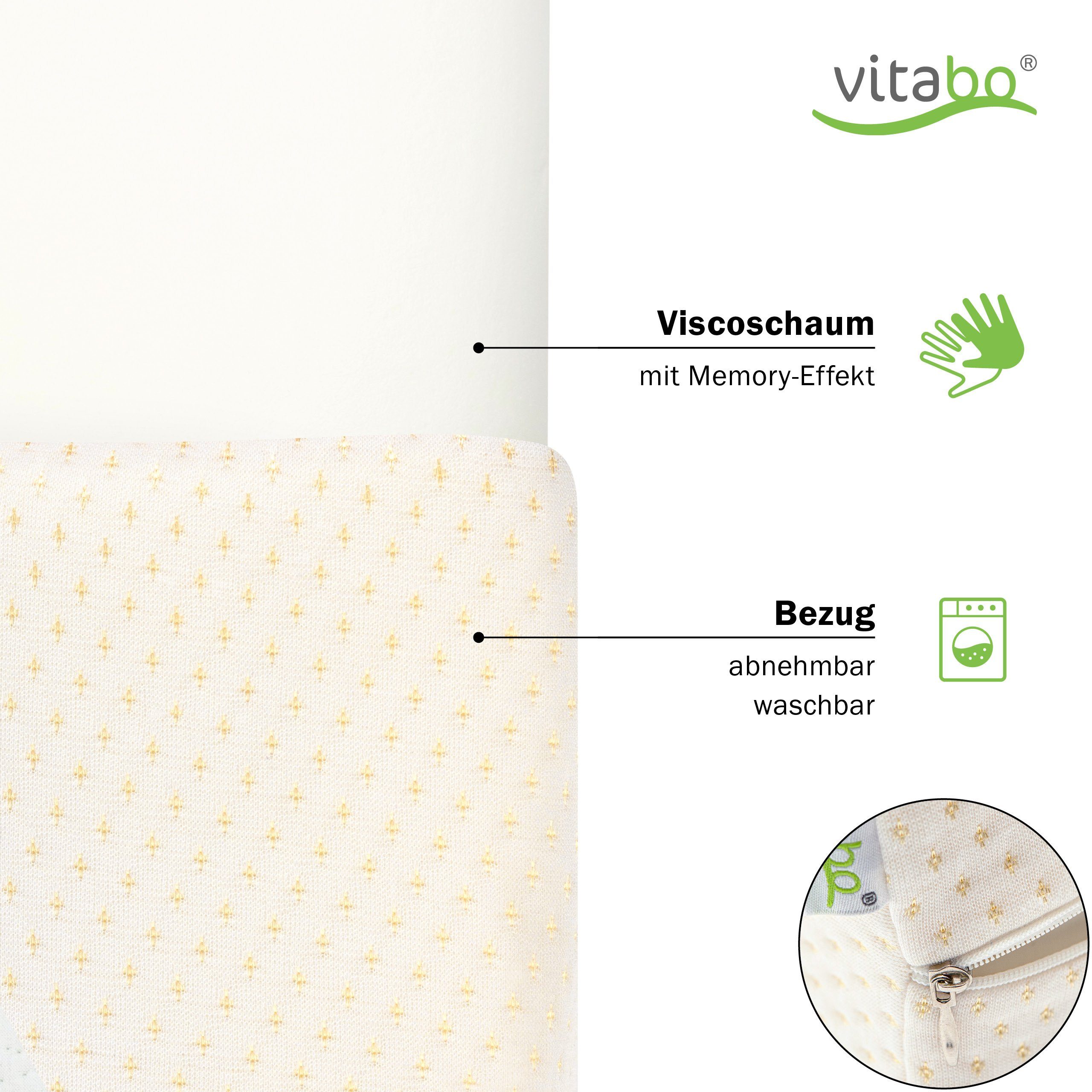 Vitabo Kniekissen ergonomisches Kniekissen, Lagerungskissen, Memory-Schaum 25x14x20cm, (1-St), 24,5 x 14 x 20 cm