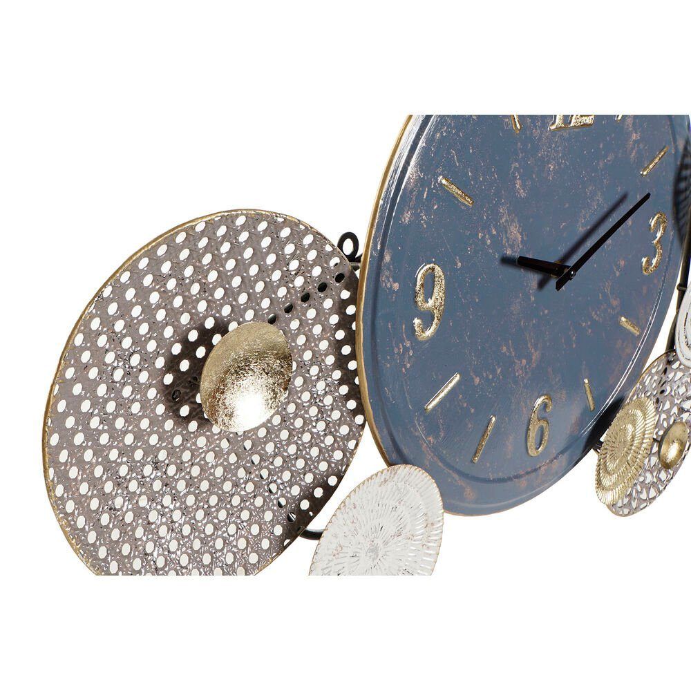 DKD Home Decor Uhr Wanduhr DKD Blau x Metall Grau 57 Kreise 953 Decor cm Home x 514