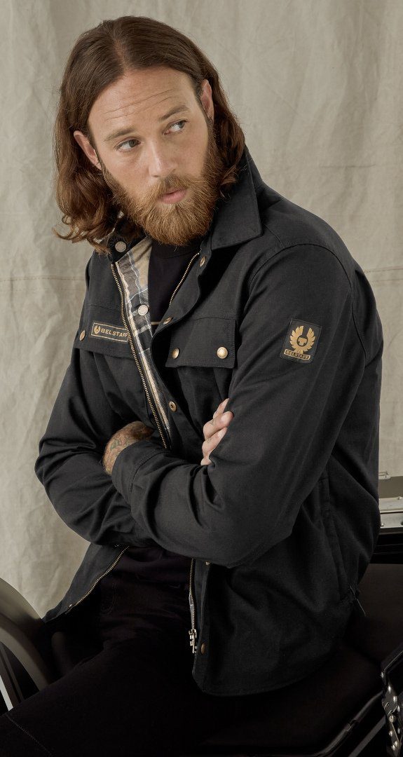 Belstaff Motorradjacke Mansion Motorrad Hemd reißverschluss günstig online kaufen