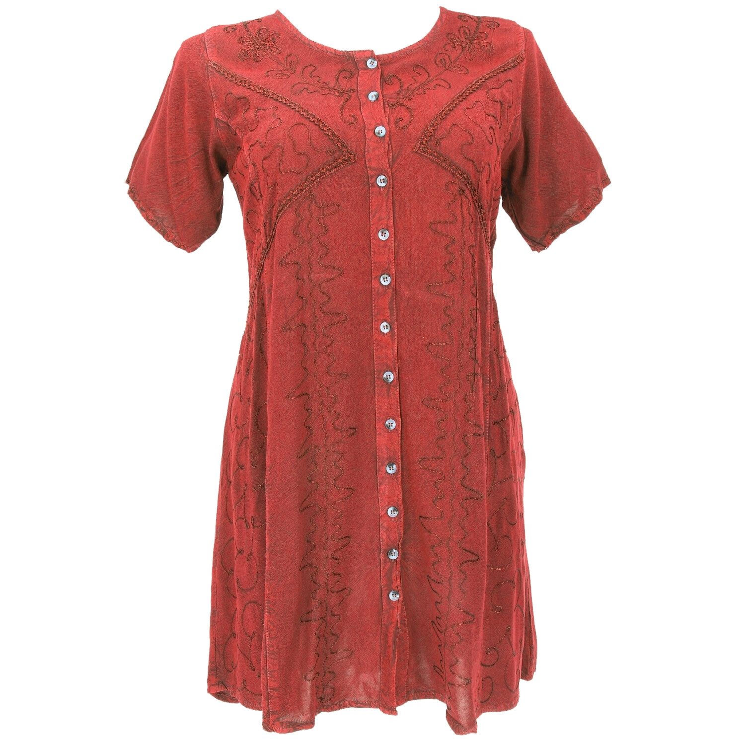Guru-Shop Midikleid Besticktes indisches Boho Minikleid, Hippie.. alternati günstig online kaufen