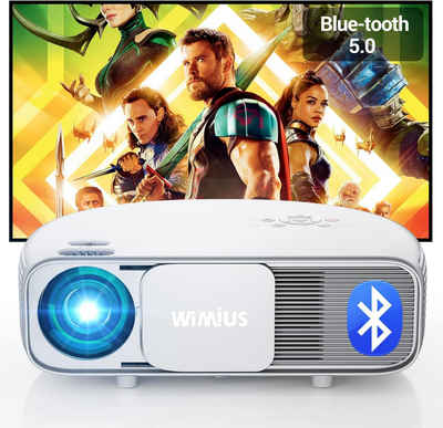 WiMiUS Bluetooth, Native Bluetooth, Native LCD Overhead- Portabler Projektor (8500 lm, 1920 x 1080 px, für Heimkino 300 Zoll, für Fire TV Stick, PS4, PC, iPhone, Tablet, DVD)
