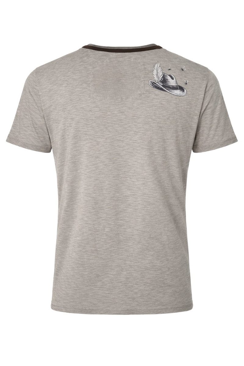 Hangowear Trachtenshirt Trachtenshirt Herren - MILOS - hellbraun