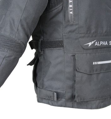 Alpha Speeds Motorradjacke Kinder Motorrad Textil Jacke Biker wasserdicht Jacke mit Protektoren Sport, Innenjacke ist trennbar: All Season, Neon/Fluoreszent Grün