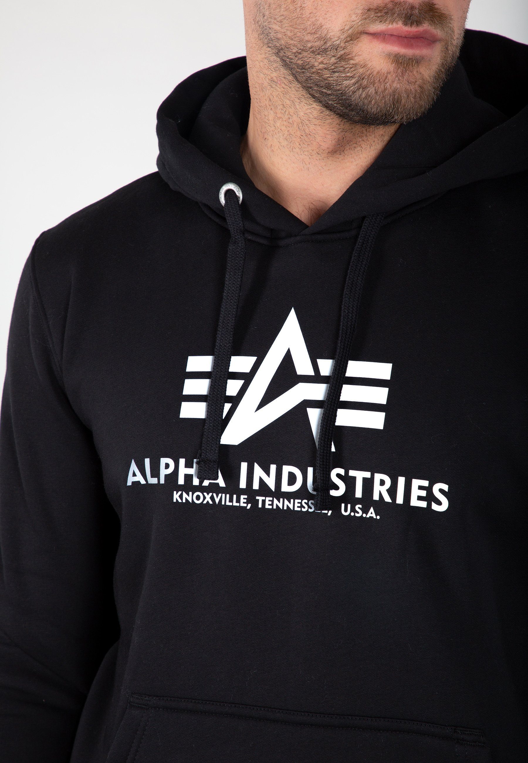 Alpha Industries Hoodie Alpha - Print Hoodies Basic Men Reflective Industries Hoody black