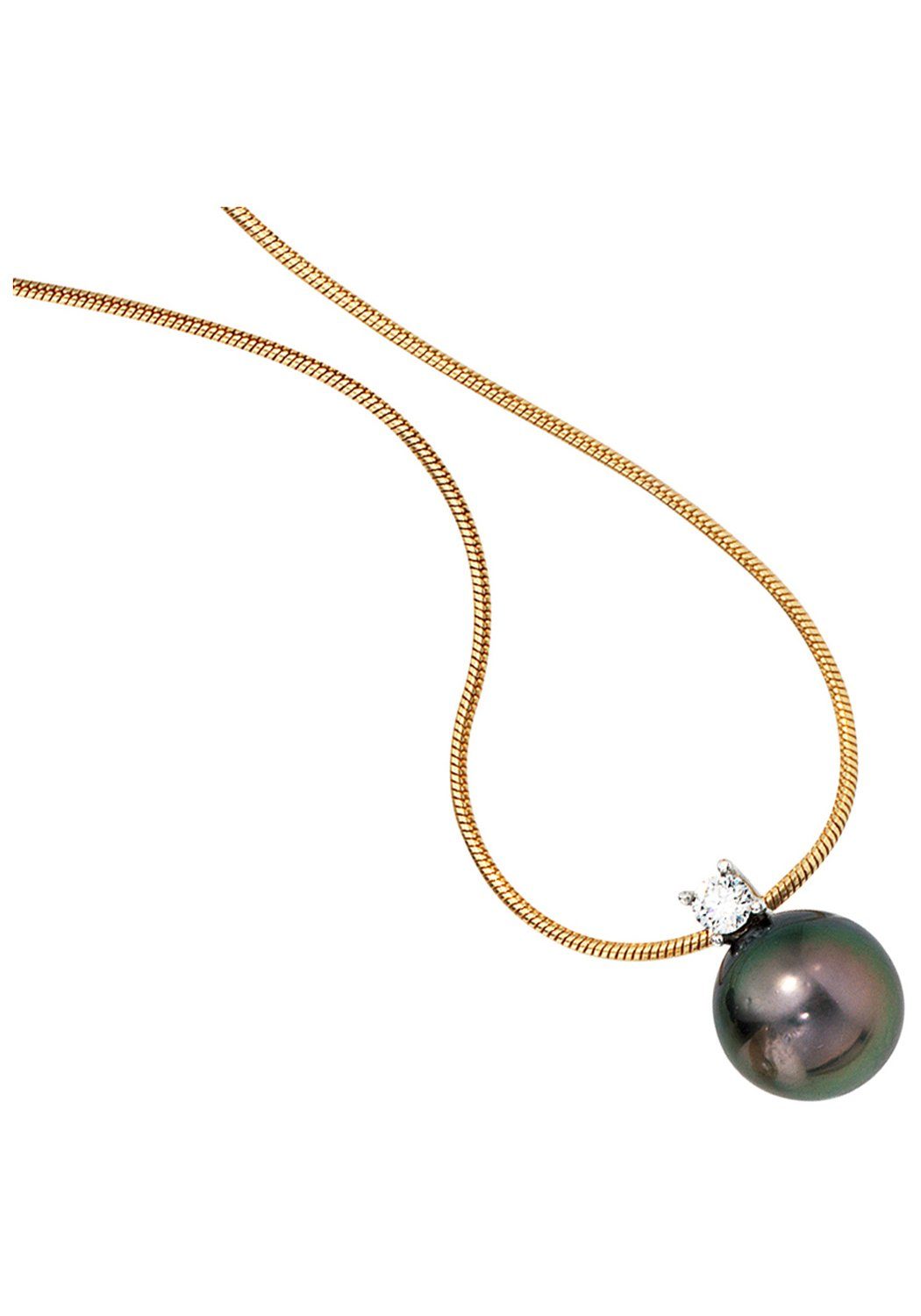 JOBO Kette mit Anhänger, 585 Gold mit T...