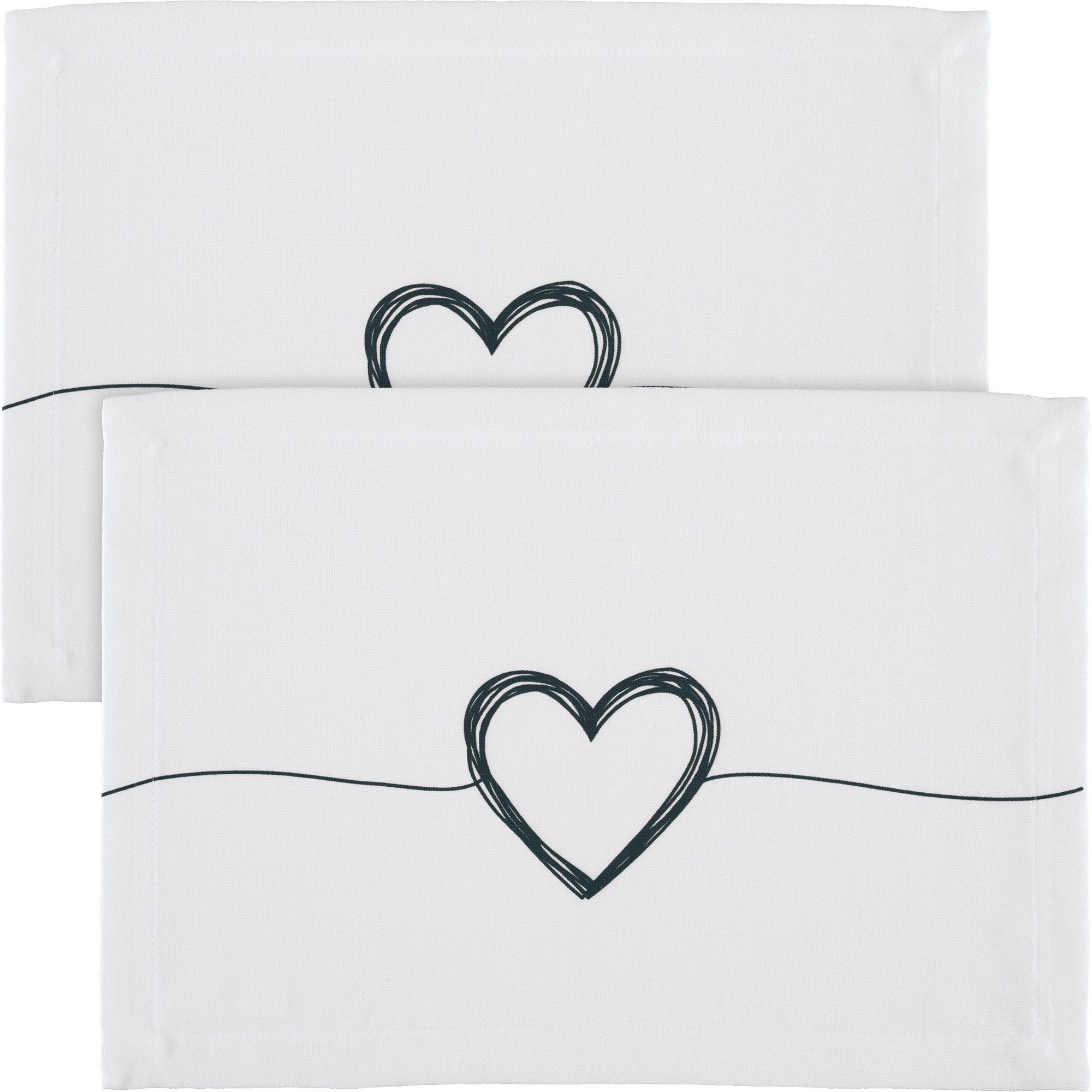 Platzset Tischset "Herz" 2er-Pack
