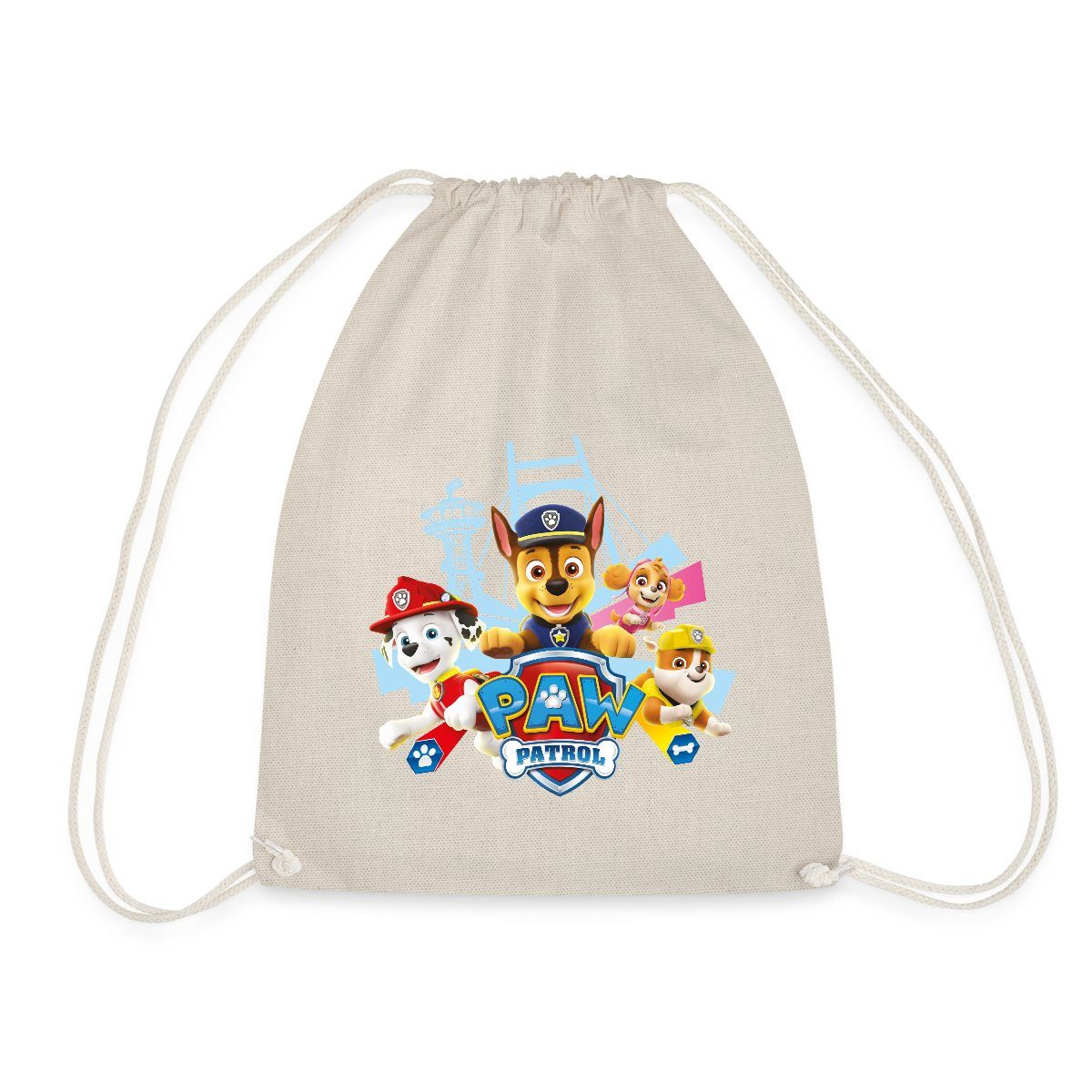 Spreadshirt Turnbeutel Paw Patrol Logo Turnbeutel günstig online kaufen