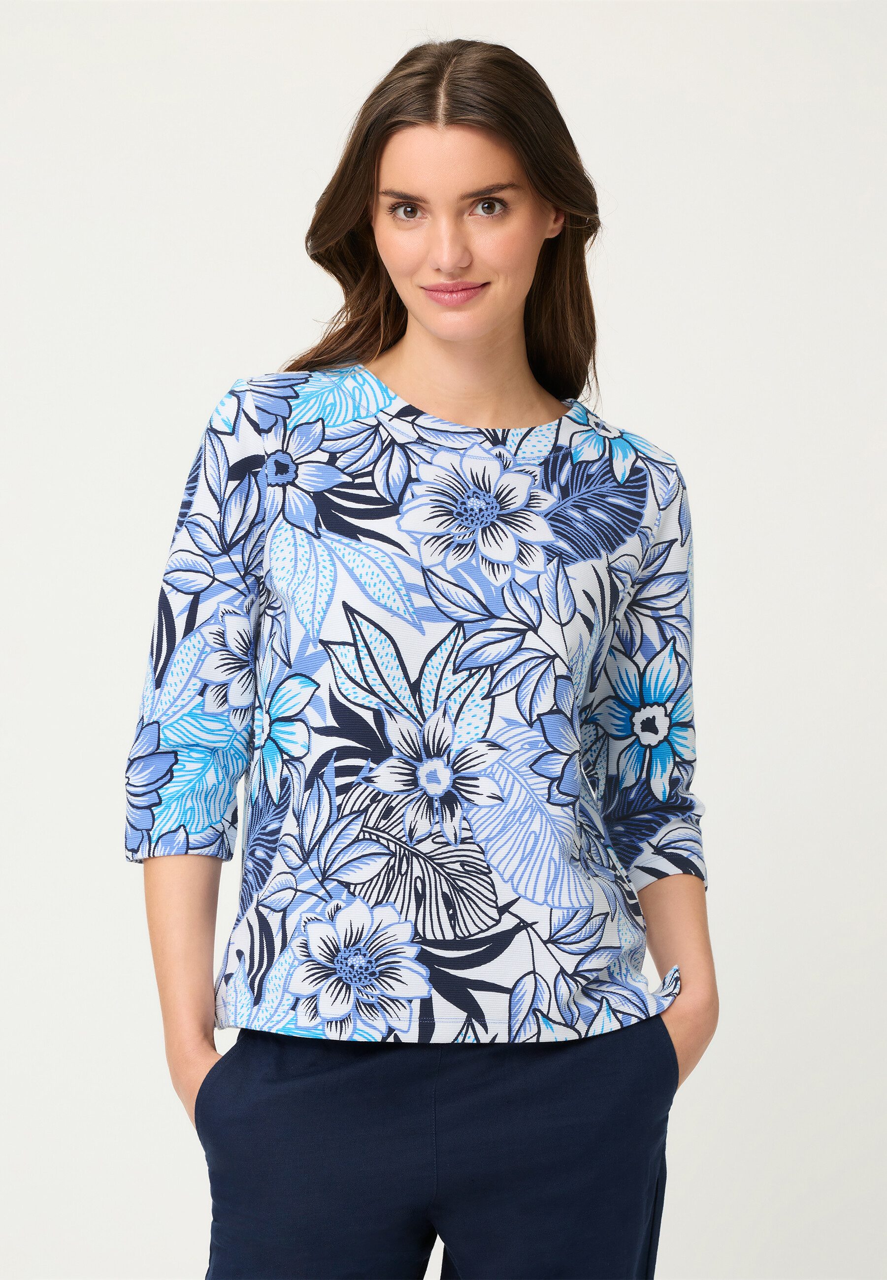 Olsen Sweatshirt mit Allover-Dessin