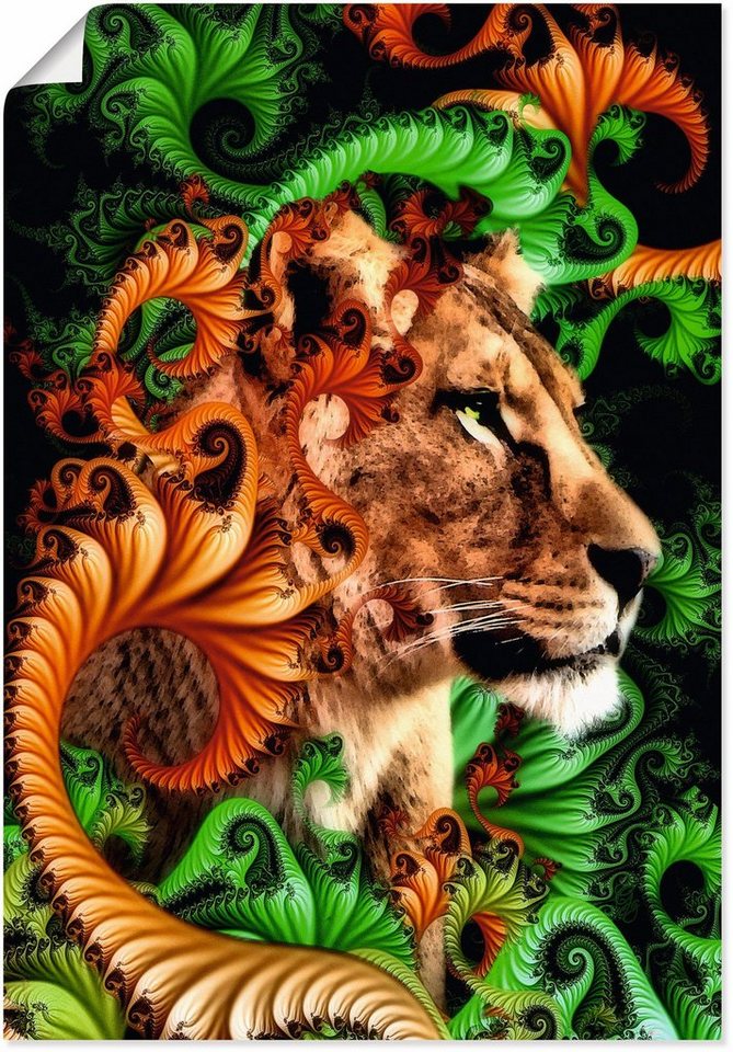 Artland Wandbild Im Jungle, Löwen (1 St), als Alubild, Leinwandbild,  Wandaufkleber oder Poster in versch. Größen