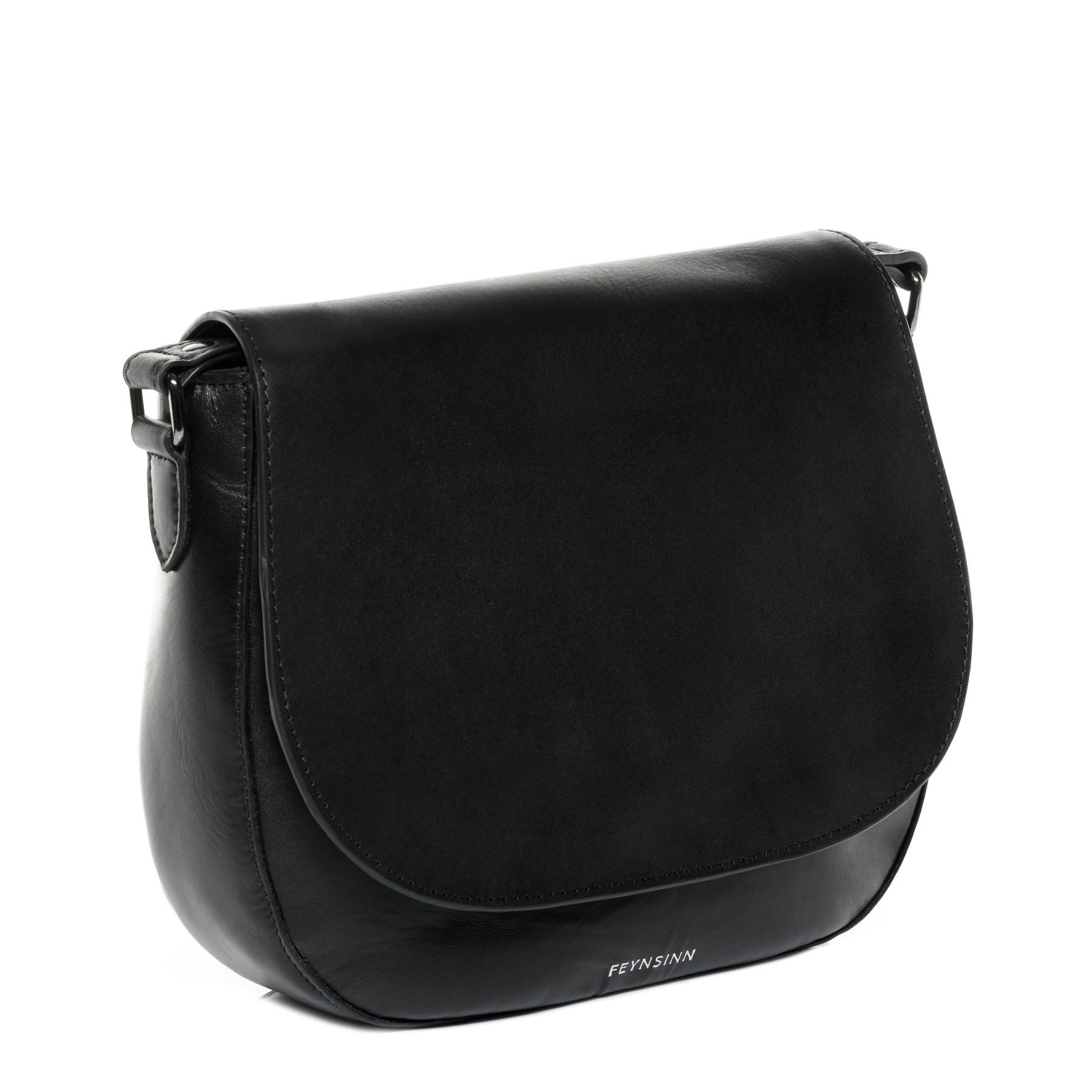 FEYNSINN Umhängetasche echt Leder Umhängetasche groß Ledertasche schwarz ZOE, Schultertasche Echtleder für Damen, Handtasche schwarz