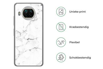 MuchoWow Handyhülle Marmor - Weiß - Grau - Luxus - Marmoroptik - Strukturiert, Phone Case, Handyhülle Xiaomi Mi 10T Lite, Silikon, Schutzhülle