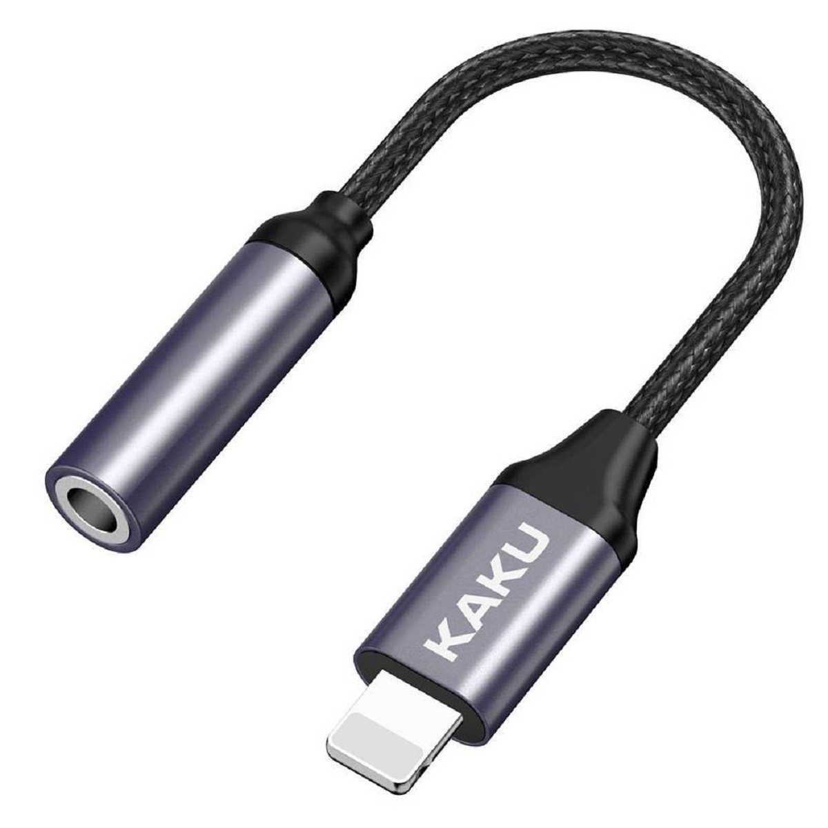 Kaku 2in1 Kopfhörer Adapter iPhone-Anschluss auf Miniklinke 3,5mm Audio- Adapter