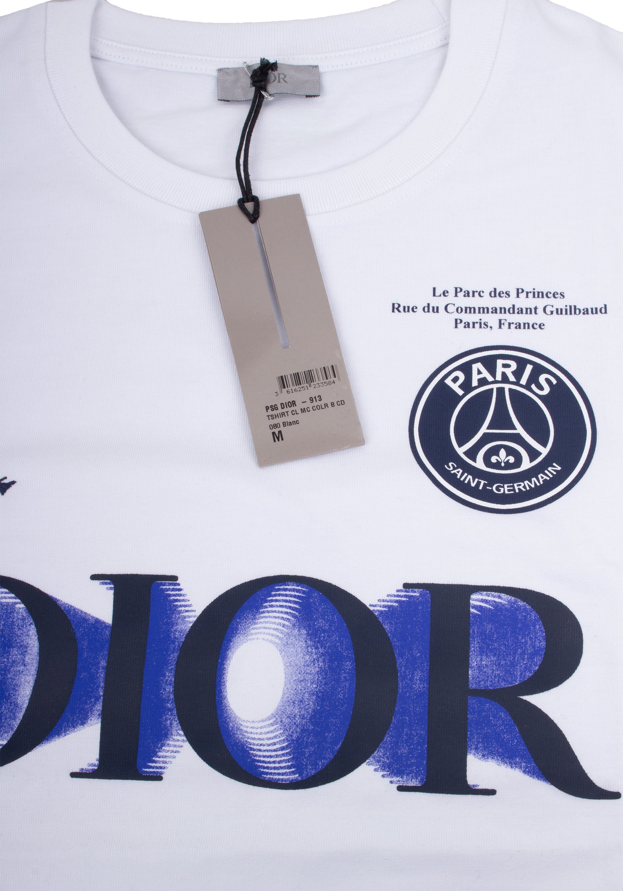 Dior T-Shirt Dior Herren T-Shirt CL MC COLR B CD Front Logo ID: 913 080  Blanc