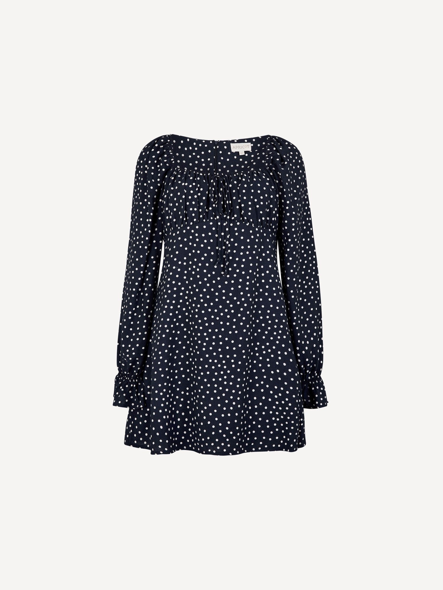Apricot Minikleid Minikleid mit Polka-Dot-Muster mit Reißverschluss – Bild 5 von 5