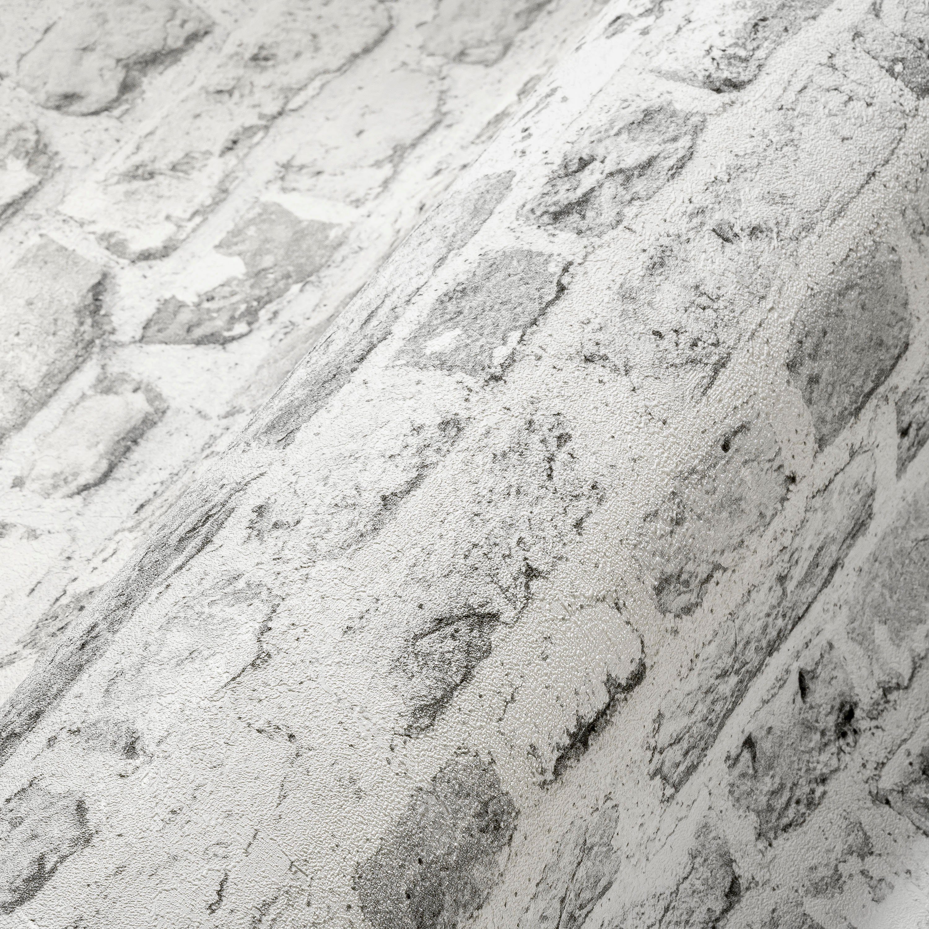 A.S. Création Vliestapete Bricks & Stones Backstein Steinoptik, leicht strukturiert, gemustert, matt, neutral, (1 St), Steintapete Backstein Tapete Tapeten Wohnzimmer Schlafzimmer Küche