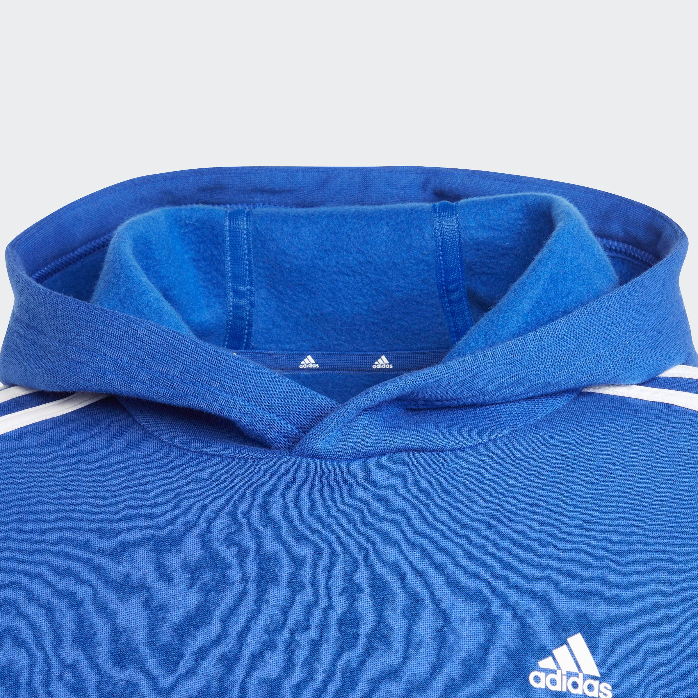 adidas Sportswear Kapuzensweatshirt TIBERIO Blue / / White Medium KIDS HOODIE Grey Heather 3STREIFEN Semi Lucid COLORBLOCK