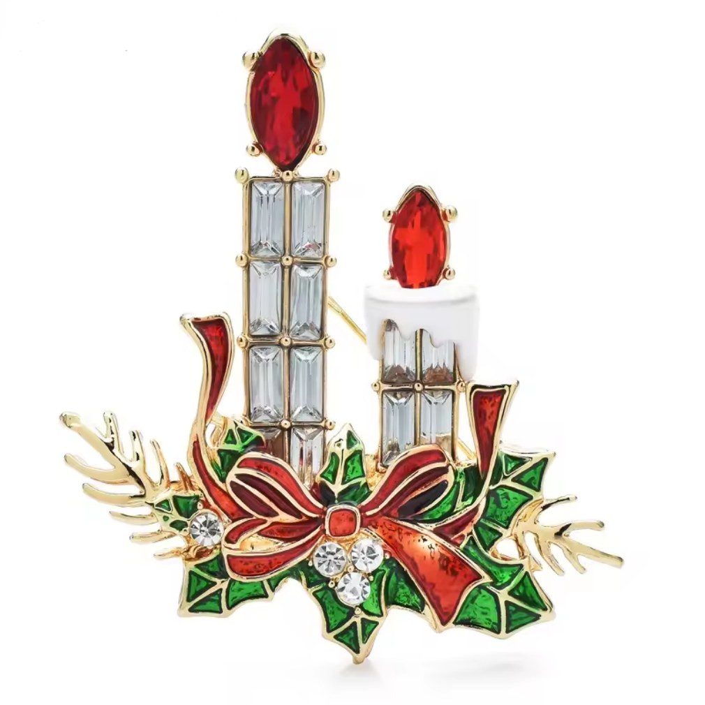 Dark-Desires Brosche Nostalgische Brosche Adventsgesteck emailliert mit Str günstig online kaufen