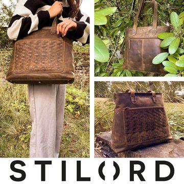 STILORD Handtasche STILORD "Theresa" Shopper Damen Groß Leder Geflochten