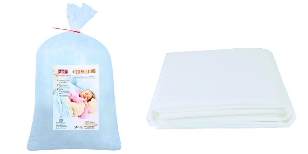 AMF Life Kissenfüllung Kissenfüllung, waschbar bis 95 Grad, zertifizierte Qualität, hohe Rückstellkraft, in der Waschmaschine bis zu 95° Grad waschbar