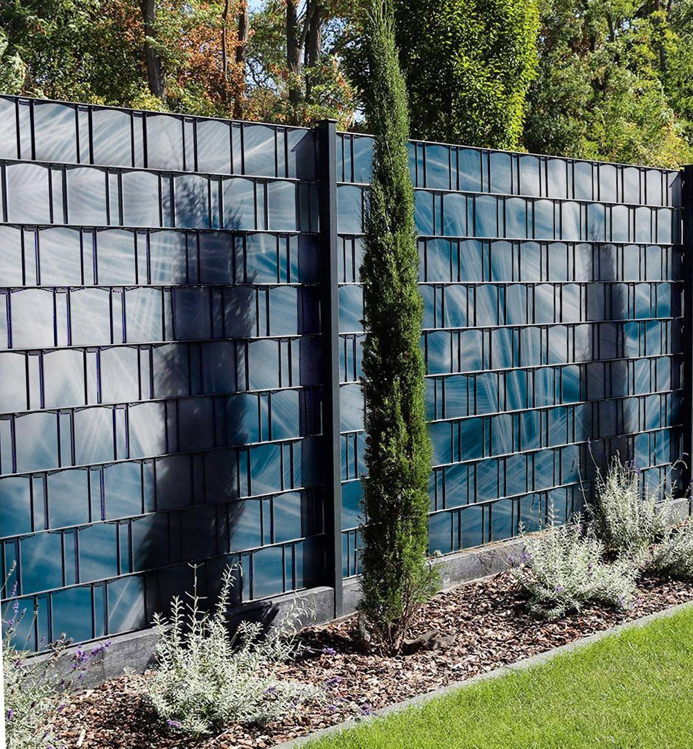 Thumbnail - MyMaxxi Sichtschutzstreifen Sichtschutzstreifen Federn blau Sichtschutz Garten Zaun