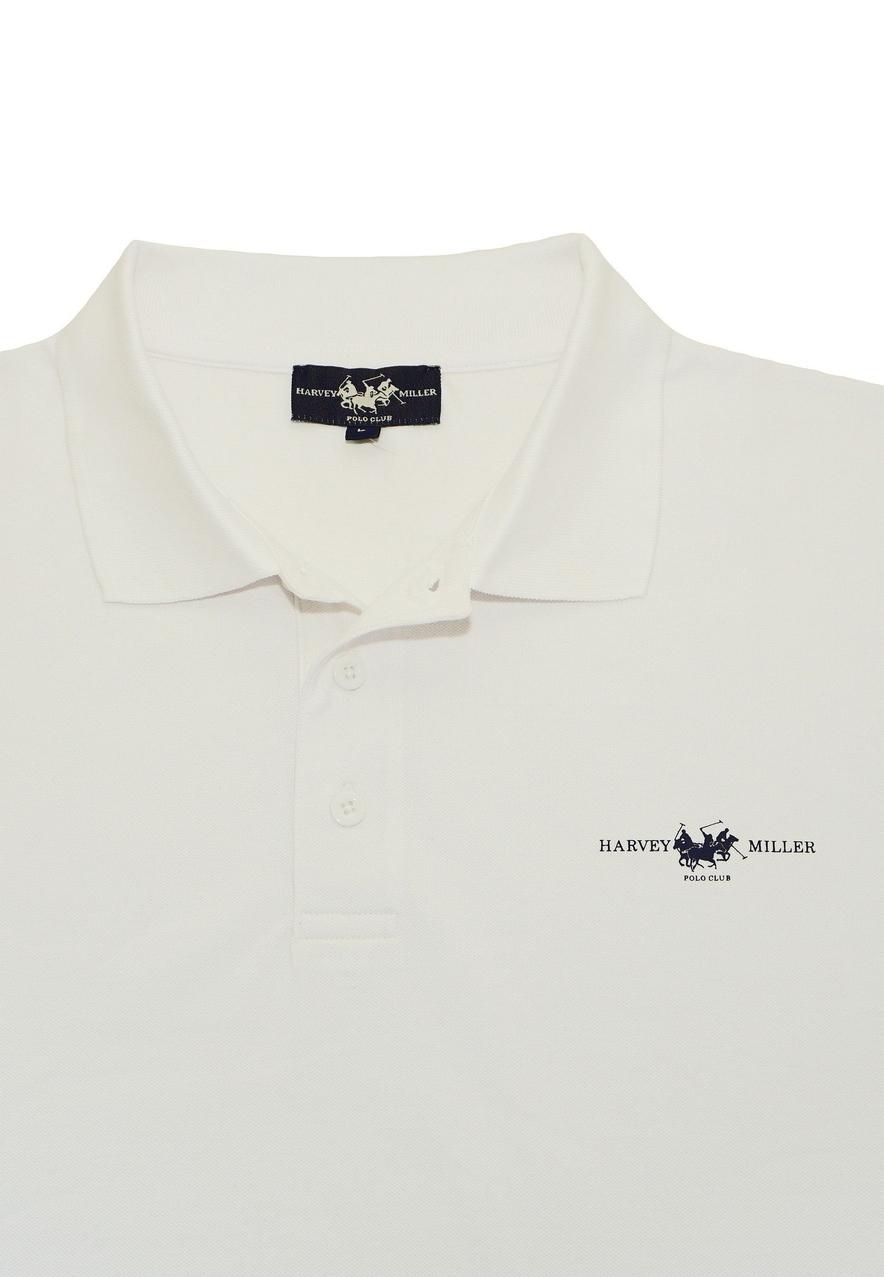 Harvey Miller Poloshirt Shirt Poloshirt Pique weiss (1-tlg)