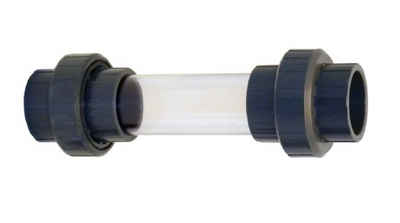 Cepex Wasserrohr Cepex 50 mm PVC Rohr Schauglas 3/3 Kupplung