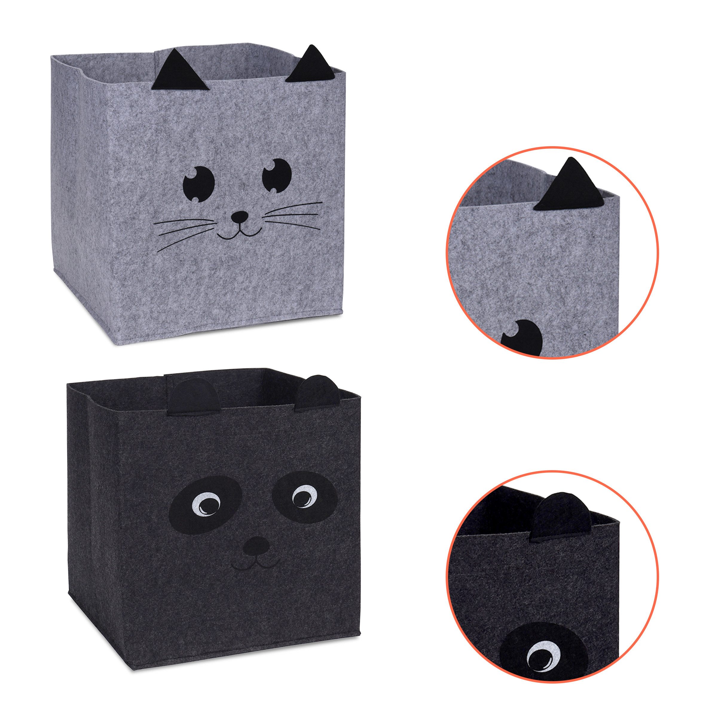 Spetebo Regalkorb Einhorn Aufbewahrungs Box 3er Set - 32 x 30 cm (Set, 3 Boxen), Faltbare Sortierbox für Würfelregale
