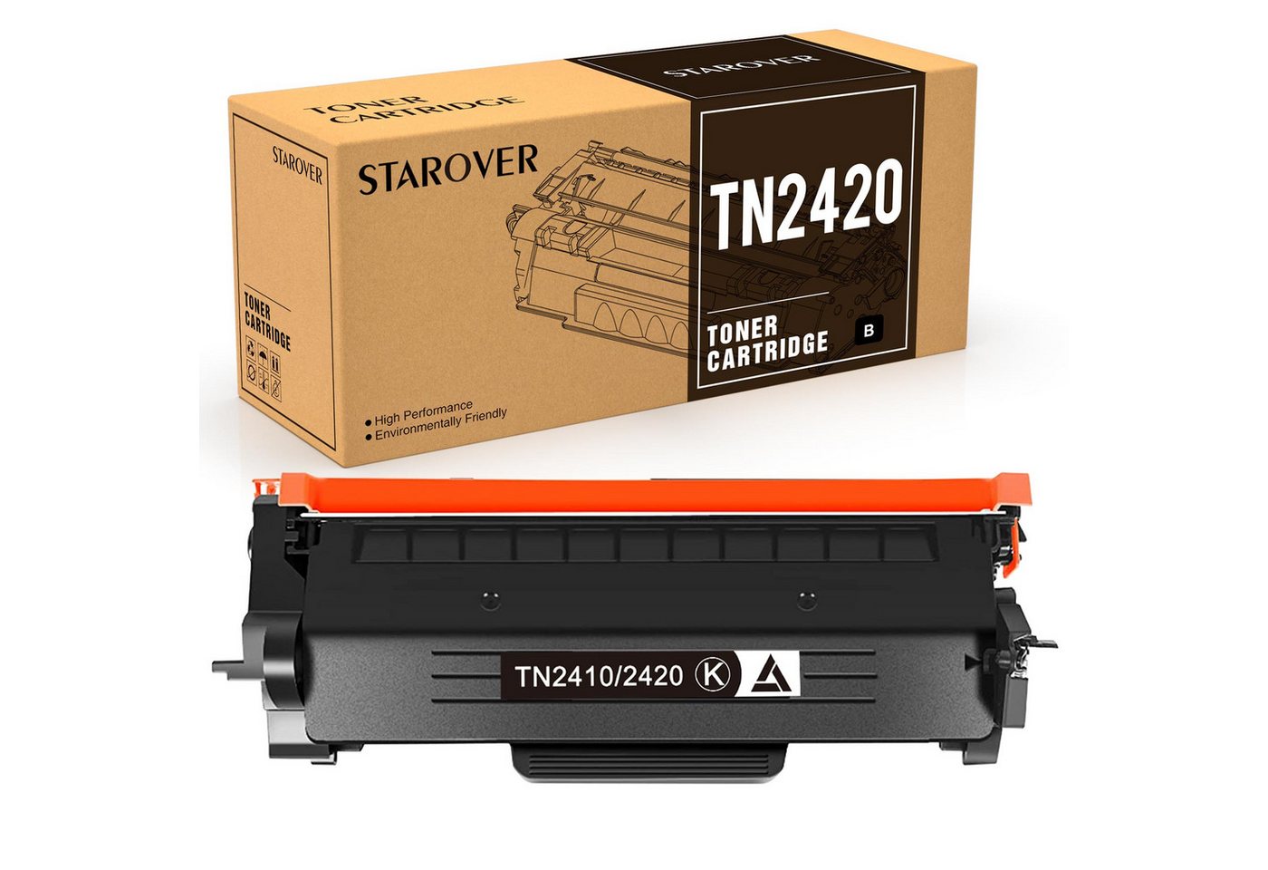 STAROVER Tonerpatrone TN2420 TN-2410 Toner für Brother MFC-L2710DN, (MFC-L2710DW MFC-L2710DN MFC-L2750DW), HL-L2350DW HL-L2730DN DCP-L2530DW