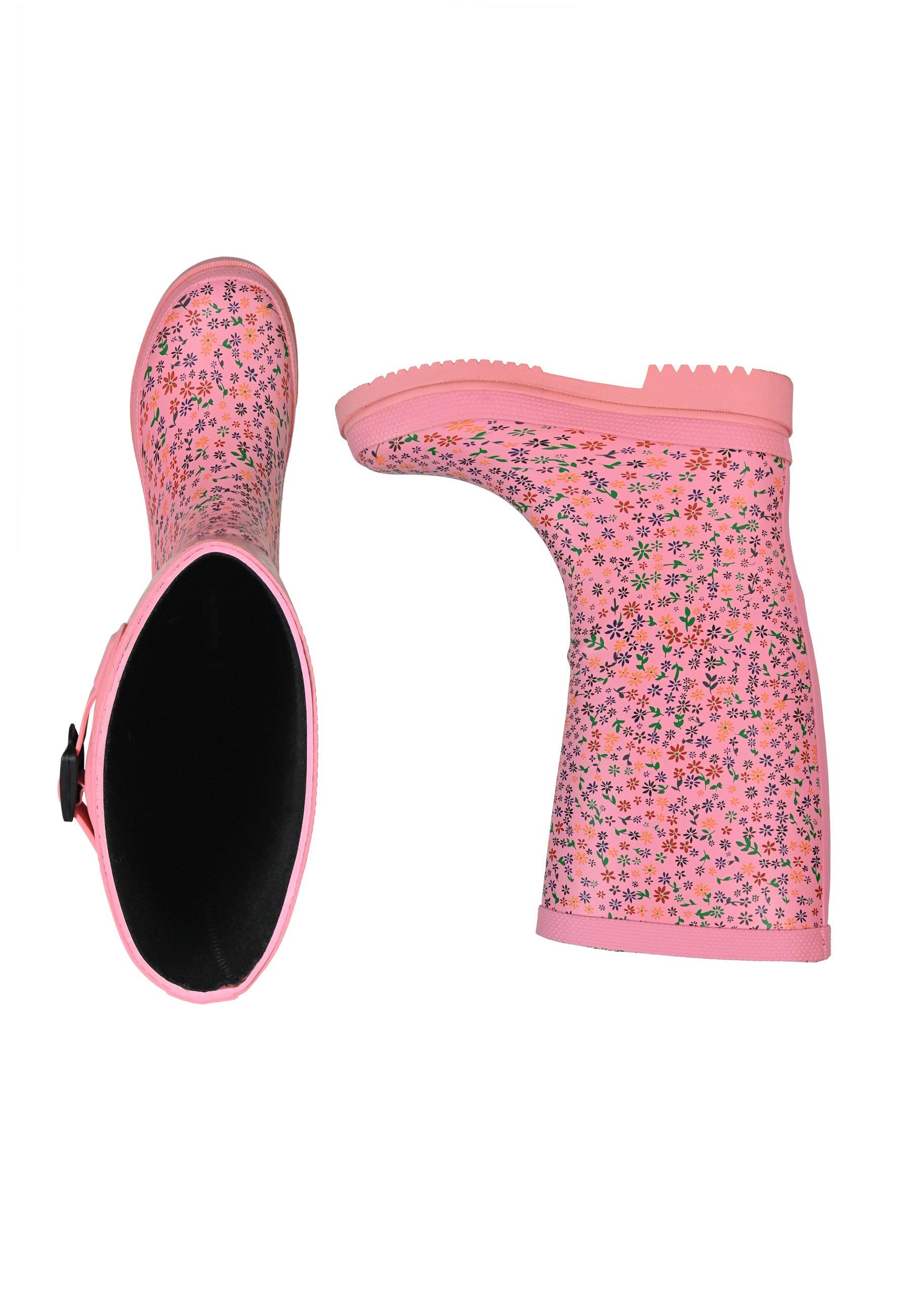 Regenliebe Flowers High Gummistiefel Langschaft Stiefel mit kleinen Blümchen