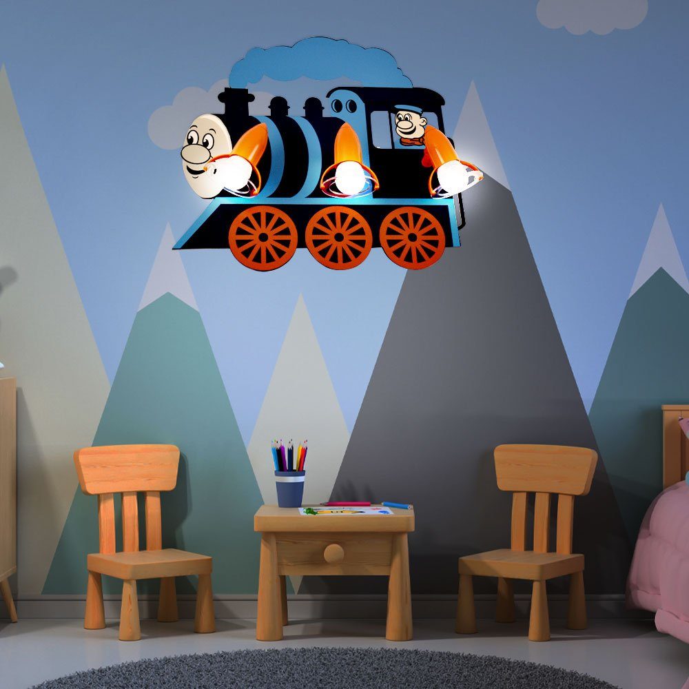 HEITRONIC Dekolicht, Leuchtmittel nicht inklusive, Kinder Zimmer Decken Leuchte Wand Beleuchtung Lokomotive Lampe